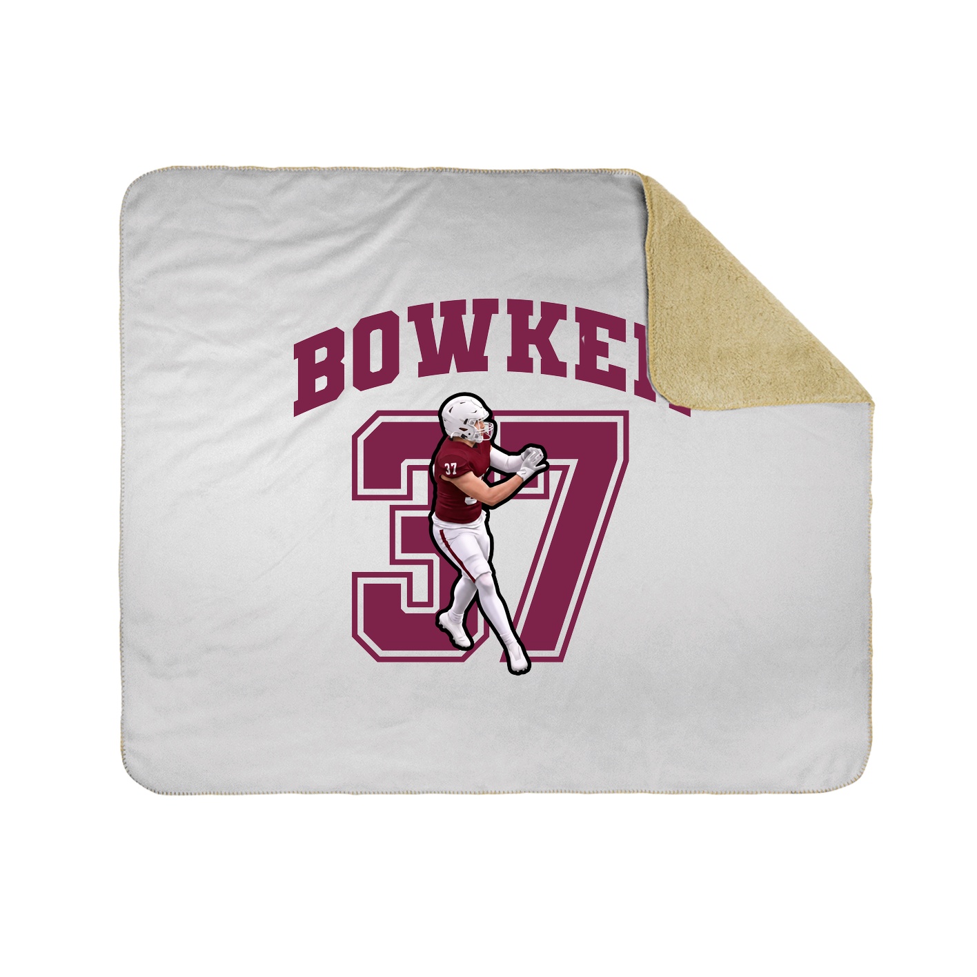Throw Blanket — Number in White