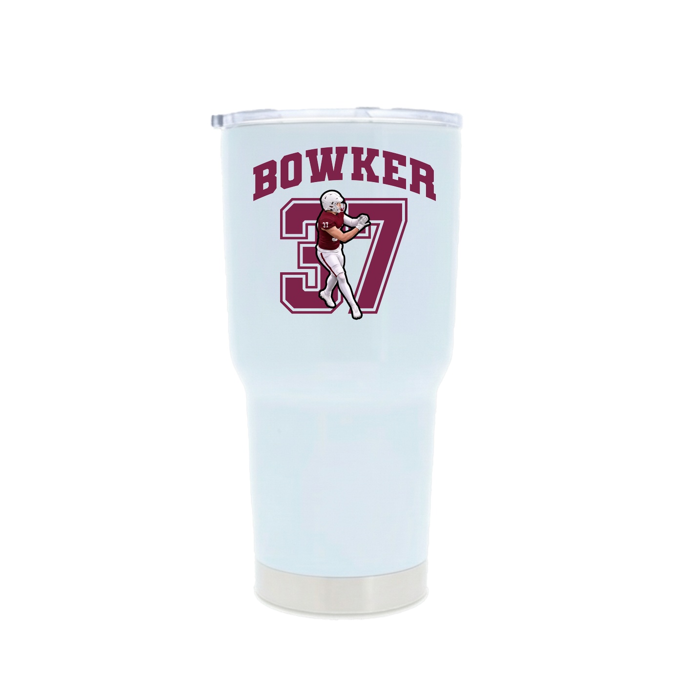 30oz Stainless Steel Tumbler — Number in White