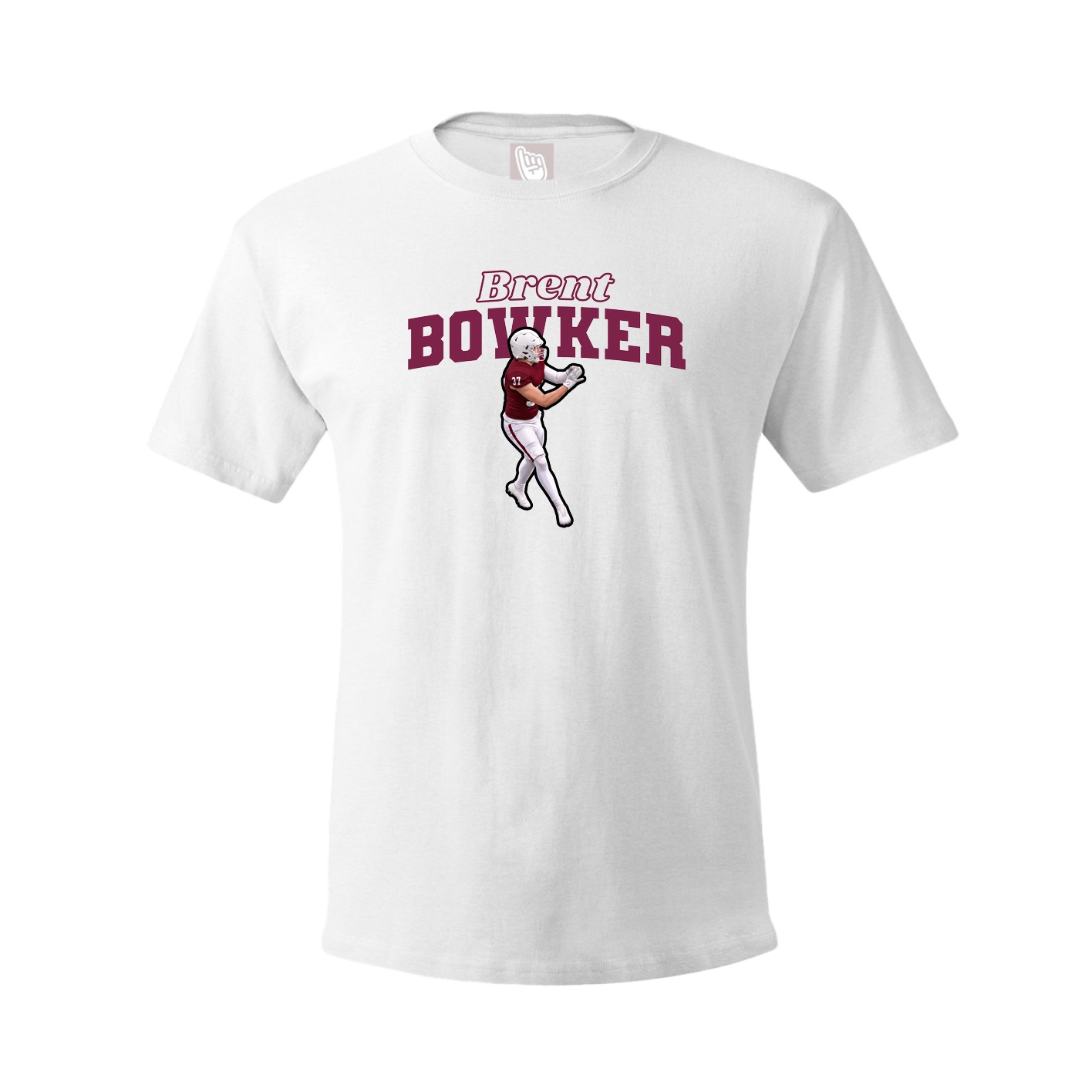 Youth Tee — Name Arch in White