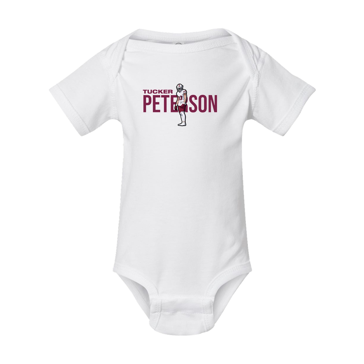 Baby Onesie — Player Name in White