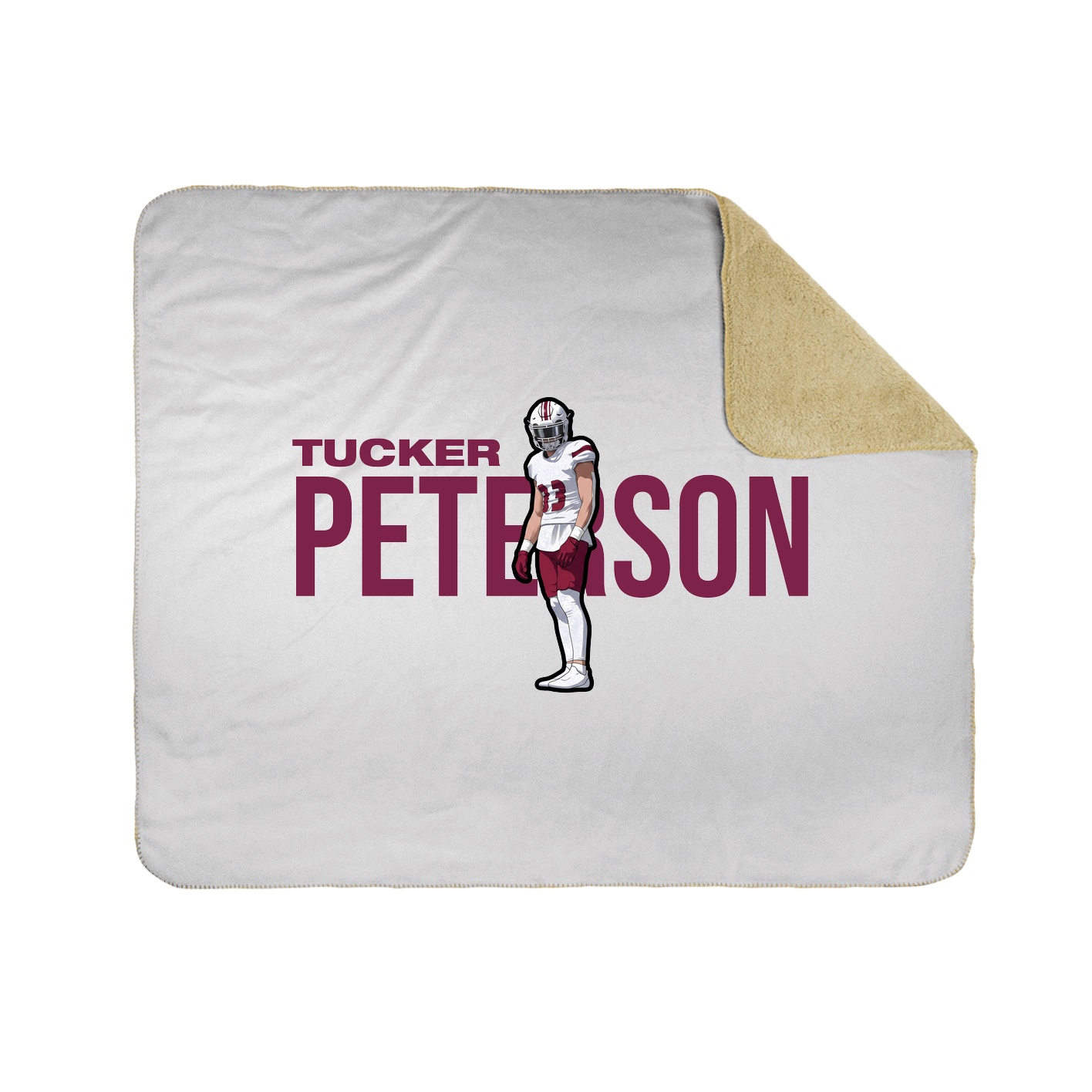Throw Blanket — Player Name in White