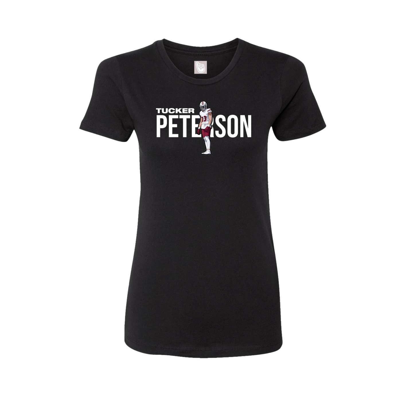 Fitted Women's Tee — Player Name in Black