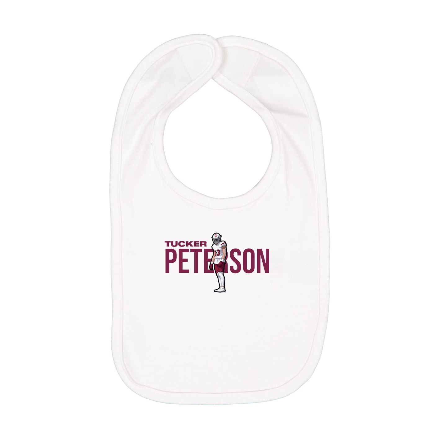 Infant Bib — Player Name in White