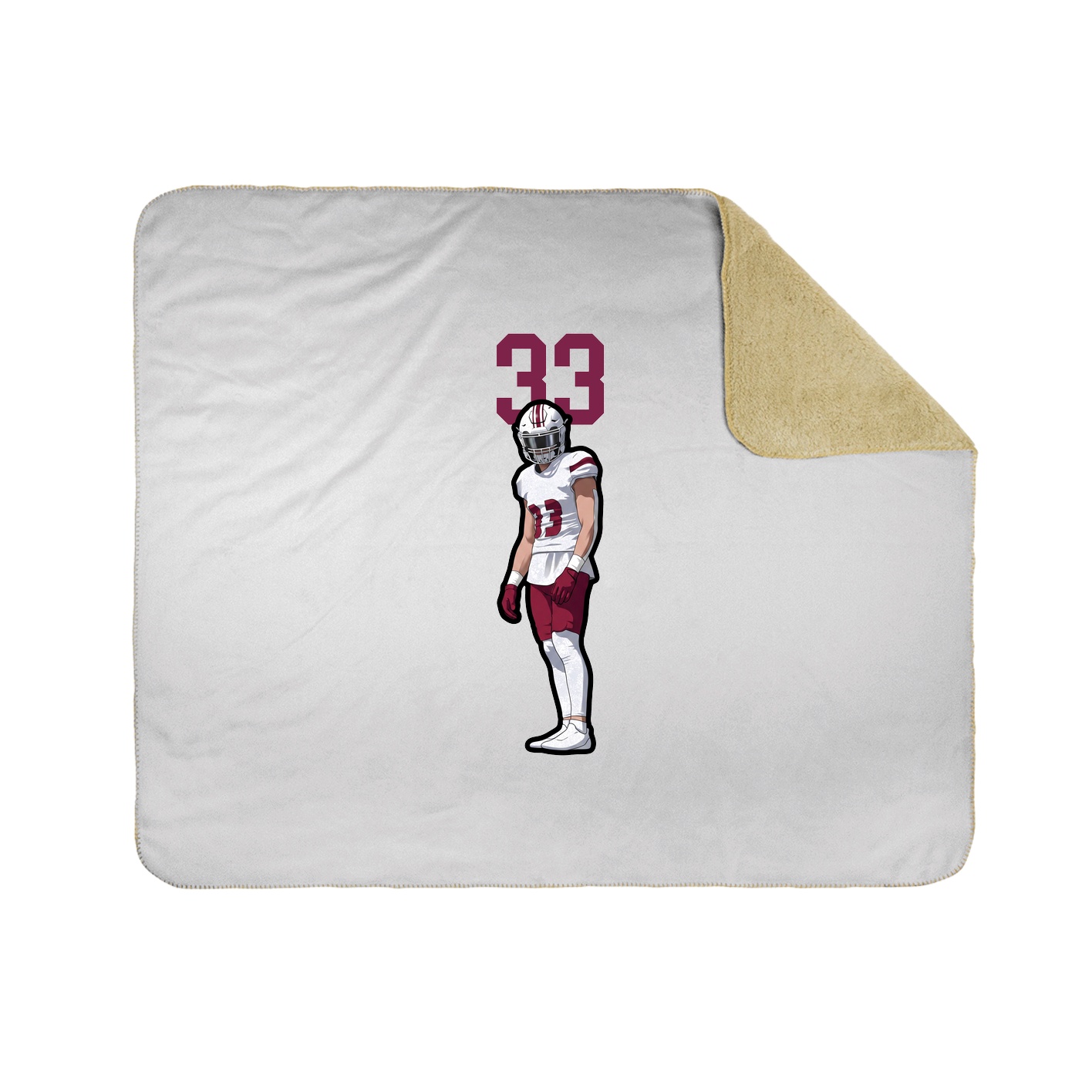 Throw Blanket — Number Top in White