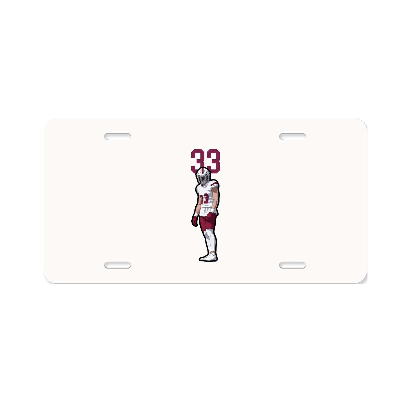 License Plate — Number Top in Classic
