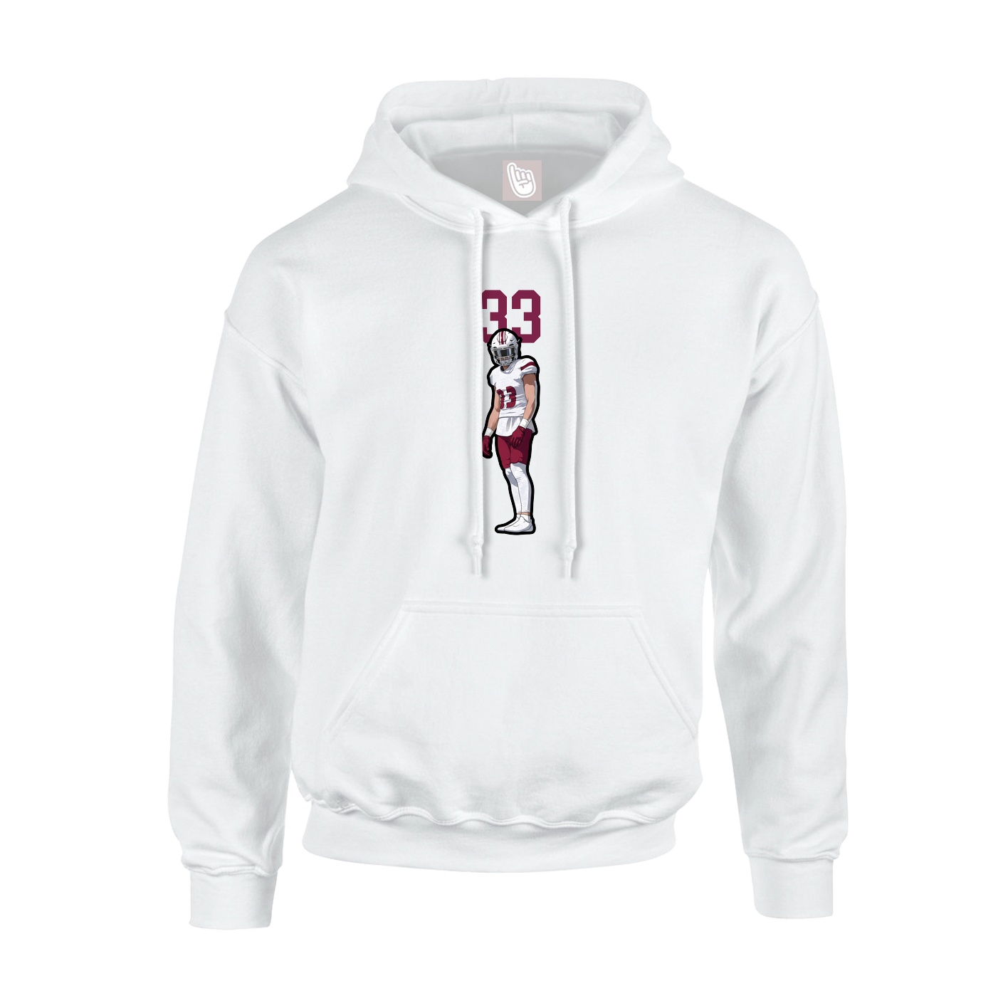 Hoodie — Number Top in White