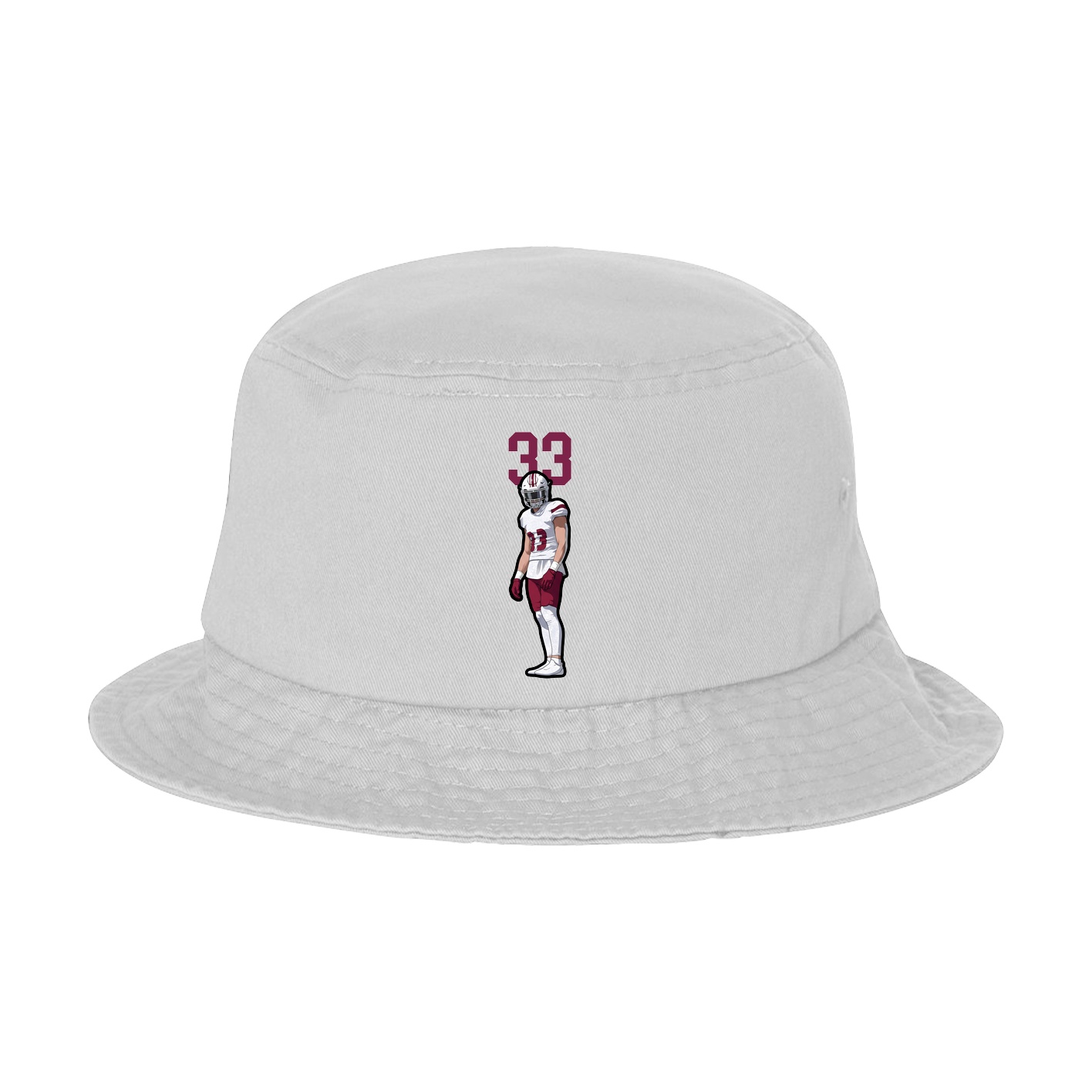 Bucket Cap — Number Top in White