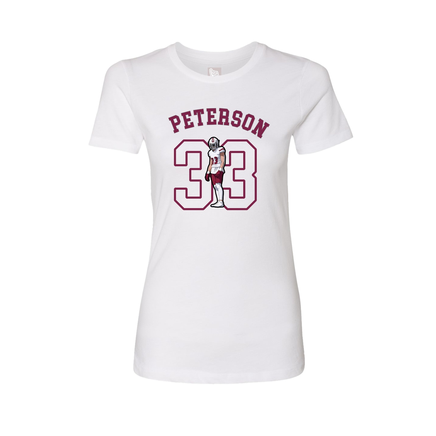 Fitted Women's Tee — Shirsey Arch in White