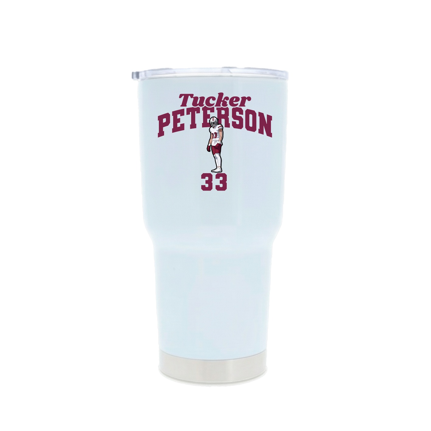 30oz Stainless Steel Tumbler — Signature Arch in White