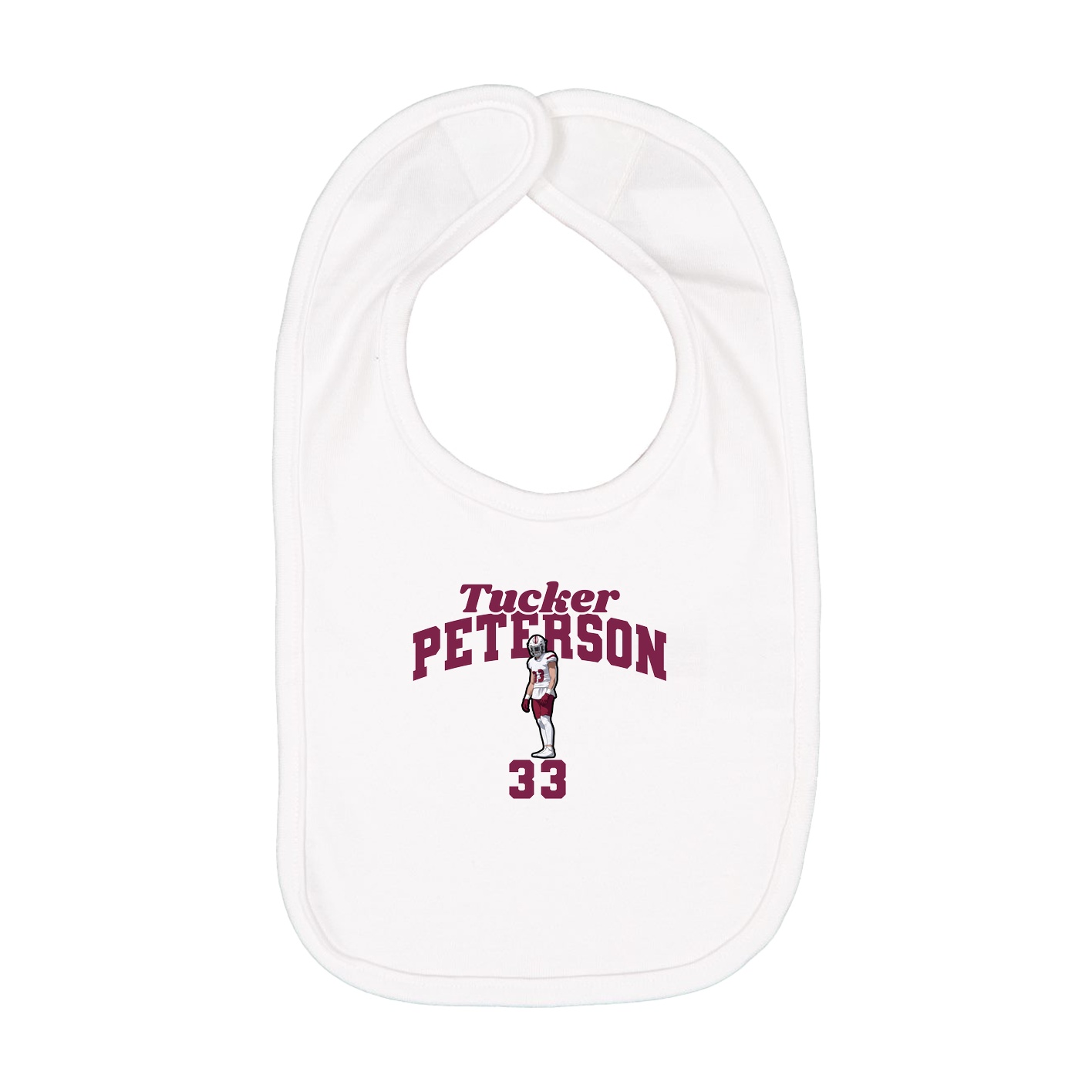 Infant Bib — Signature Arch in White