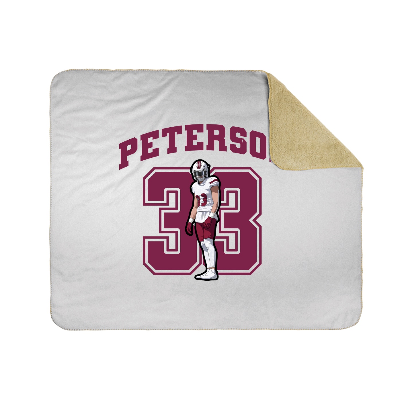 Throw Blanket — Number in White