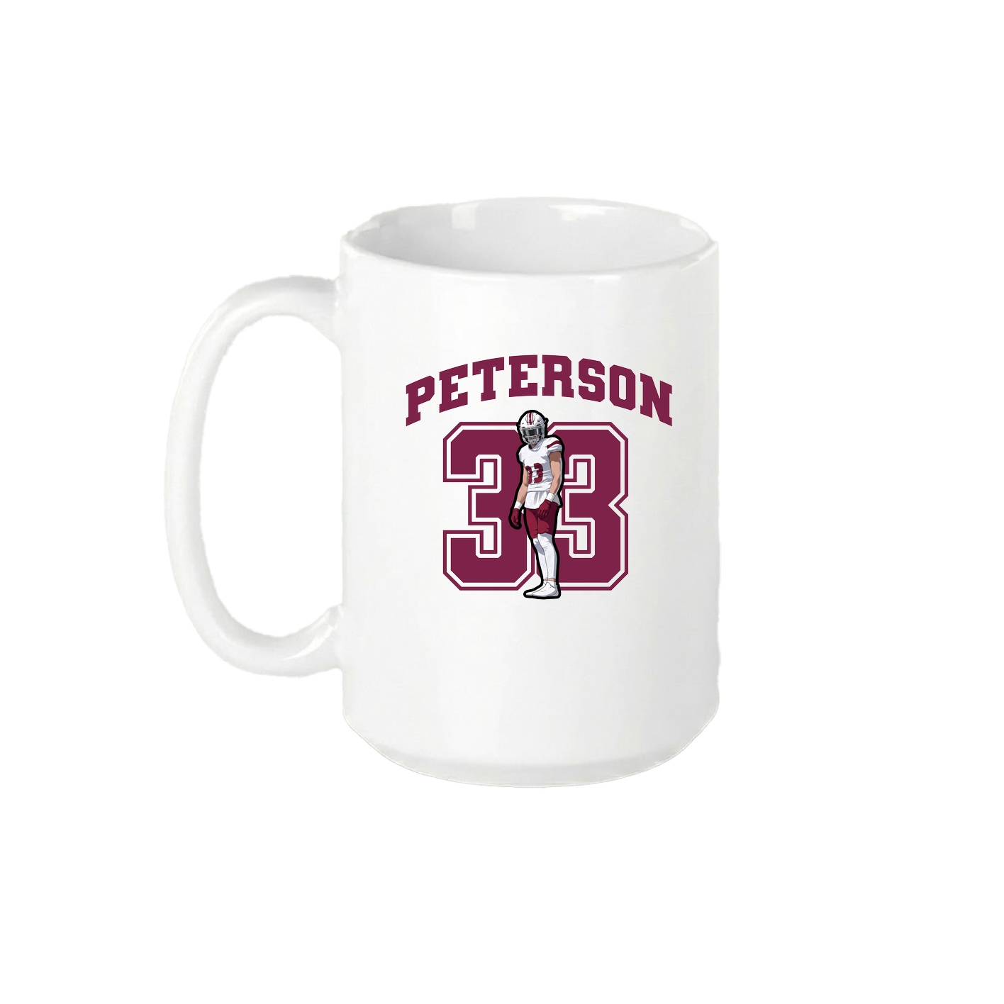 15oz Coffee Mug — Number in White