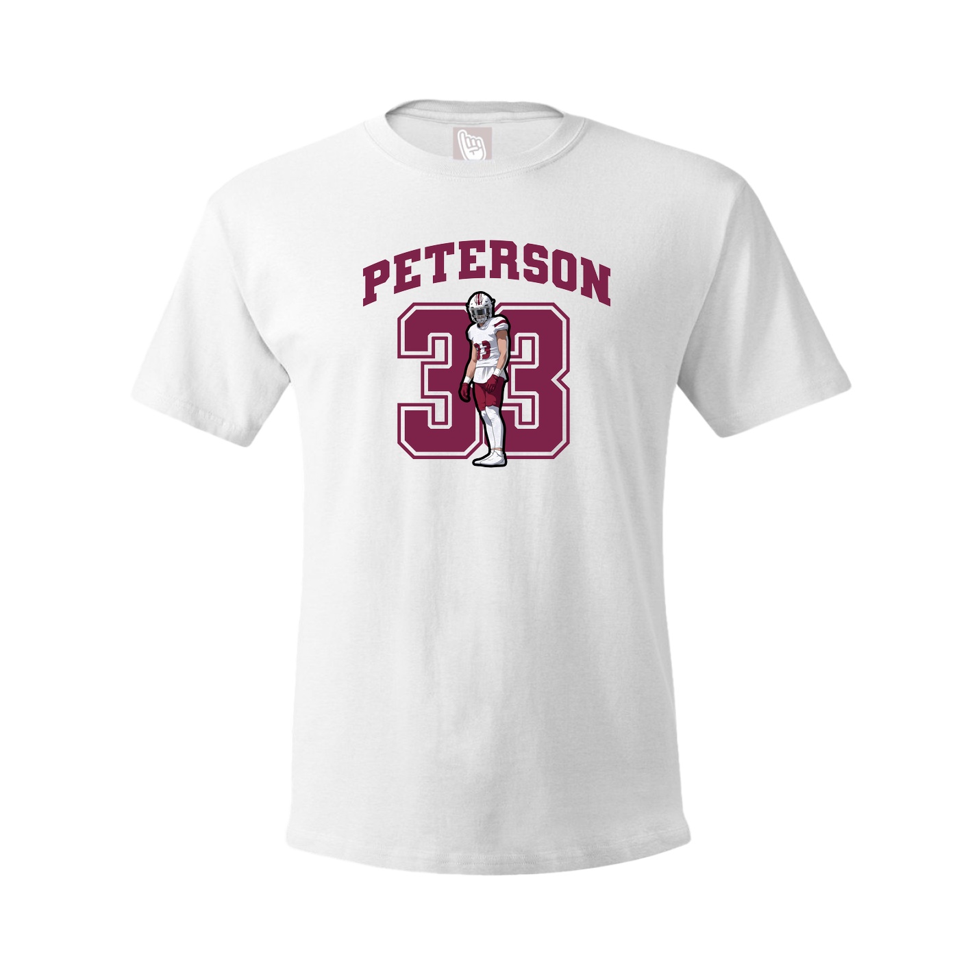Youth Tee — Number in White