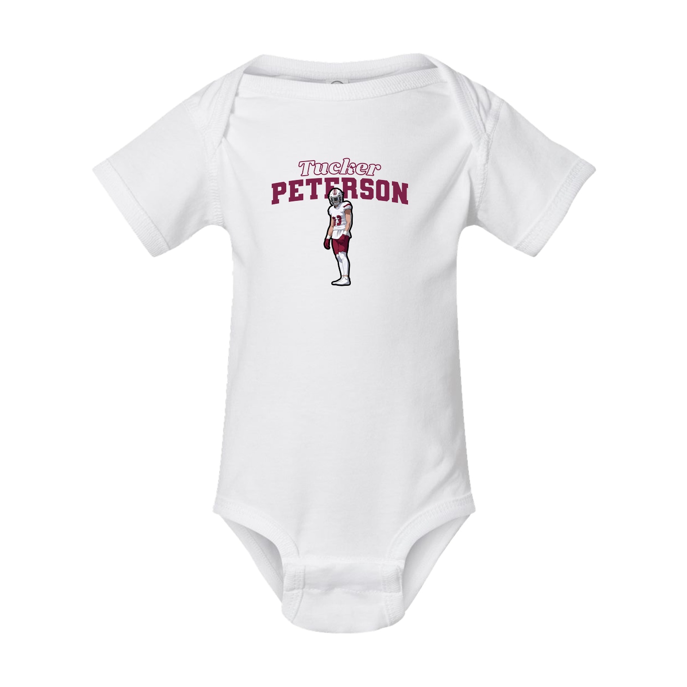 Baby Onesie — Name Arch in White