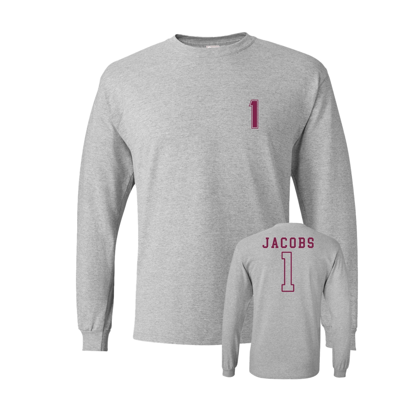 Long Sleeve Tee — Chest Back in Grey