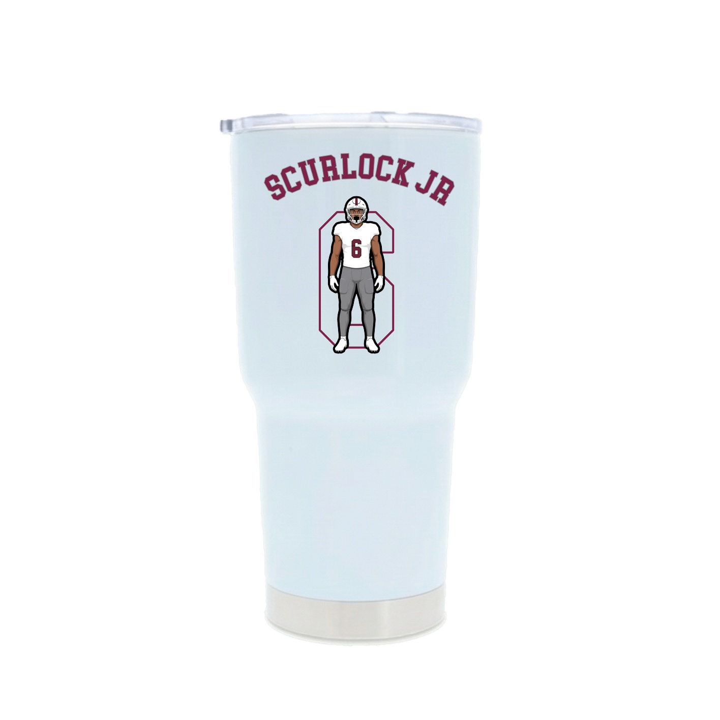 30oz Stainless Steel Tumbler — Shirsey Arch in White