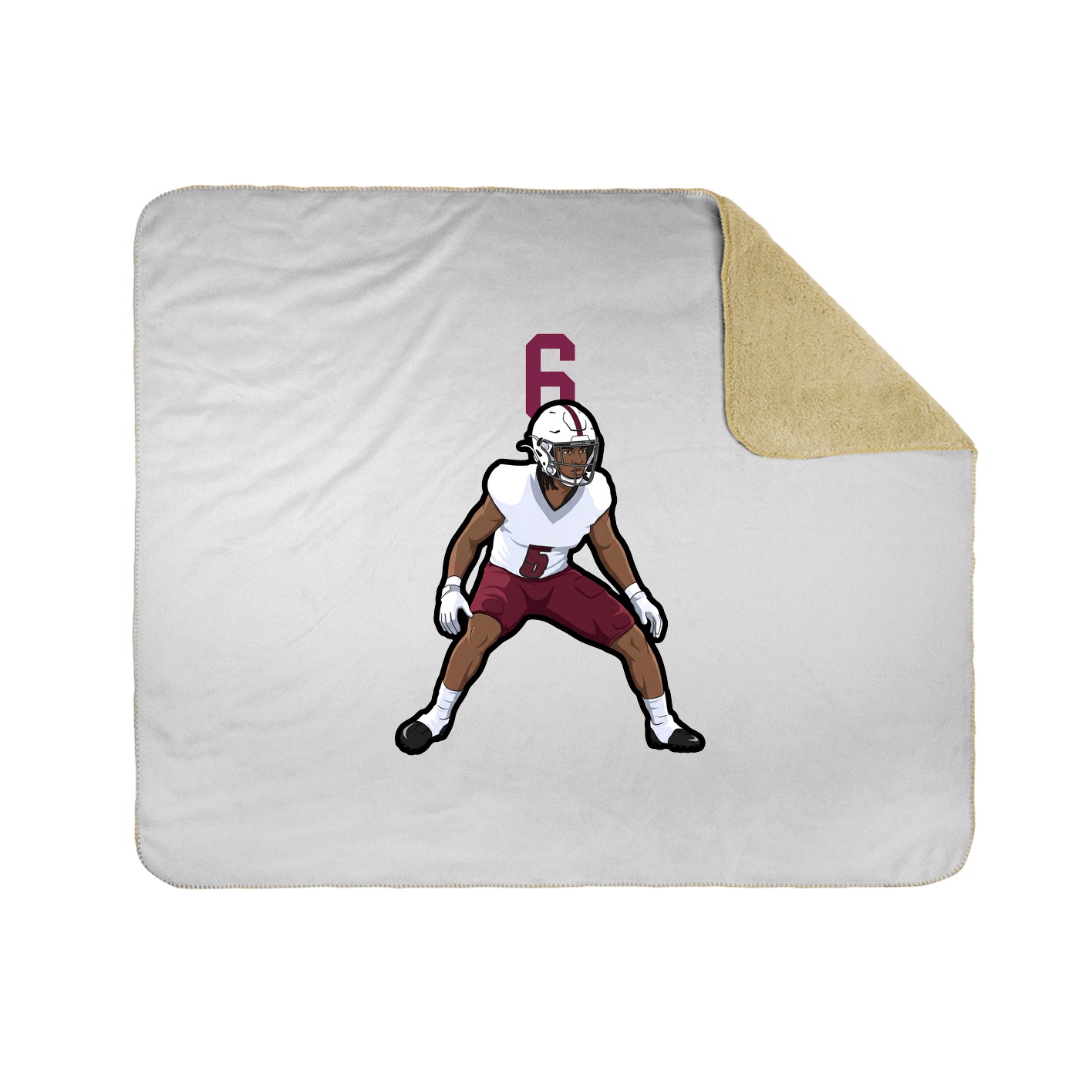 Throw Blanket — Number Top in White
