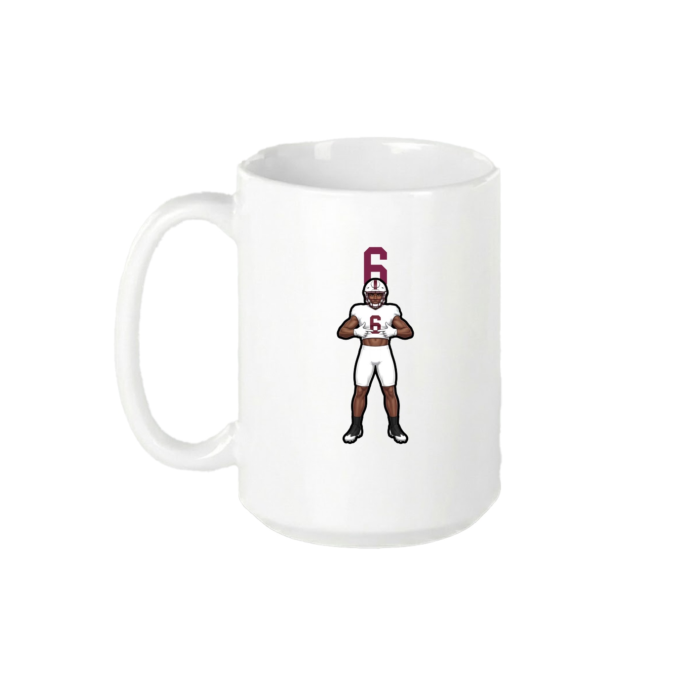 15oz Coffee Mug — Number Top in White