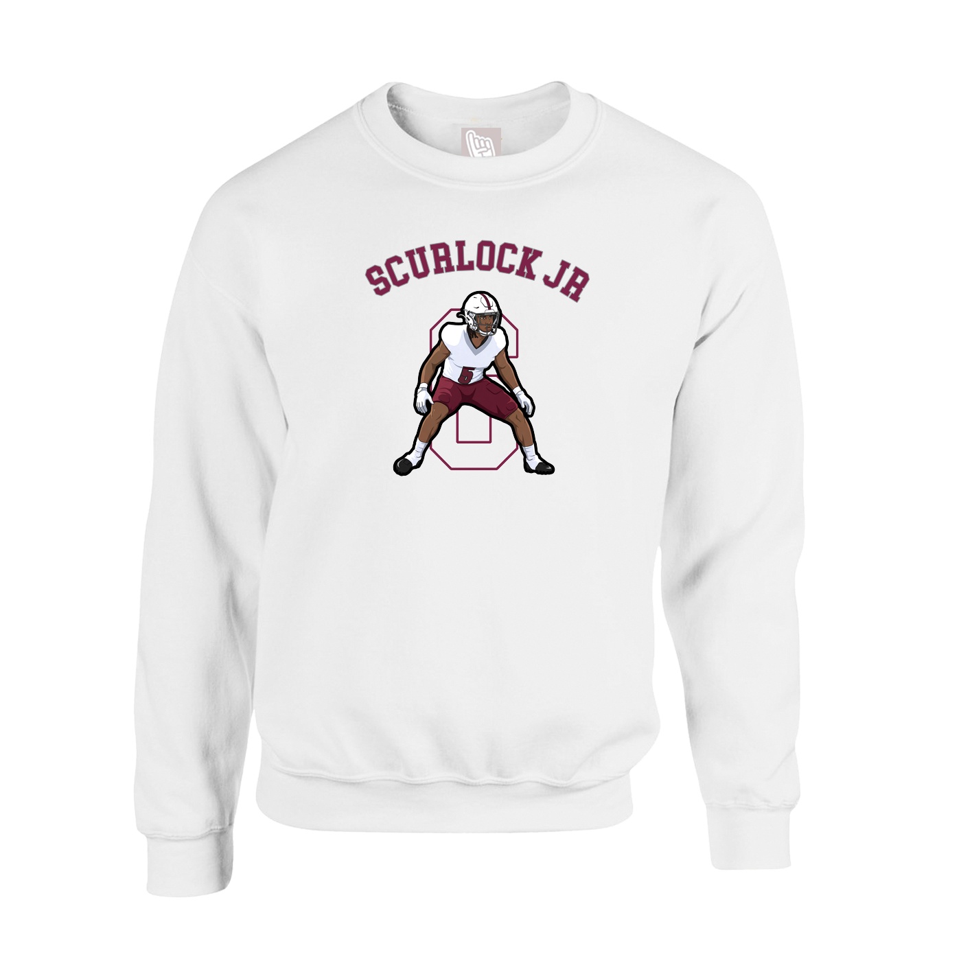 Fleece Crew — Shirsey Arch in White