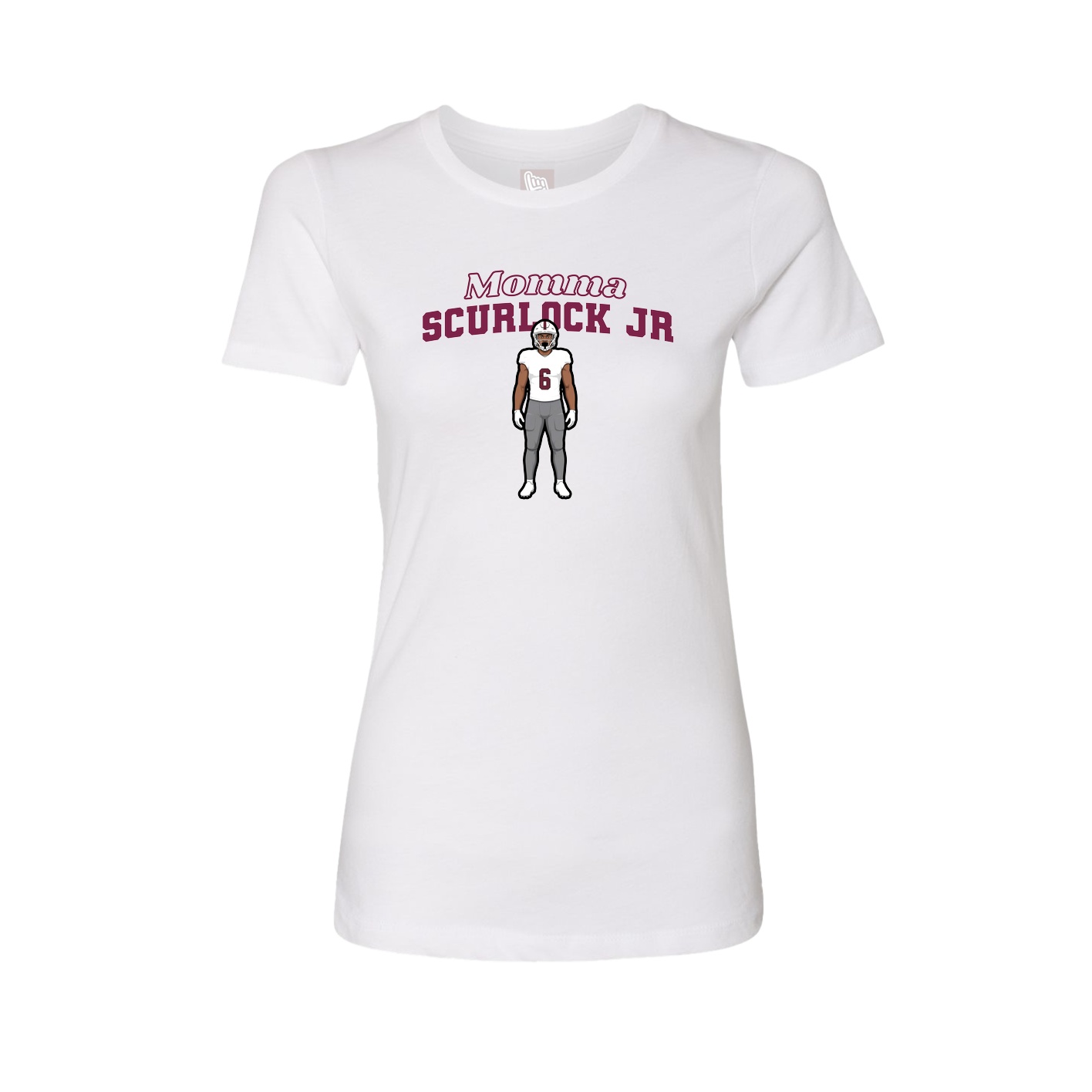 Womens Tee — Mothers Day Block in White