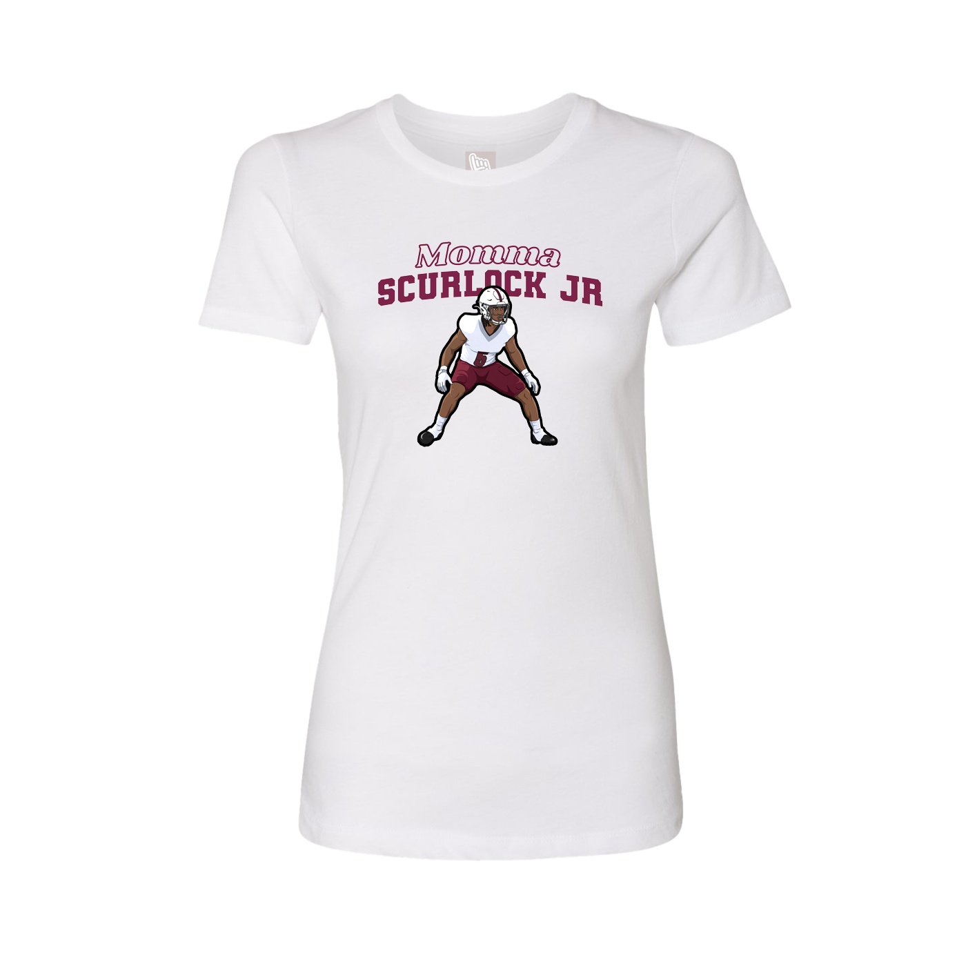 Womens Tee — Mothers Day Block in White