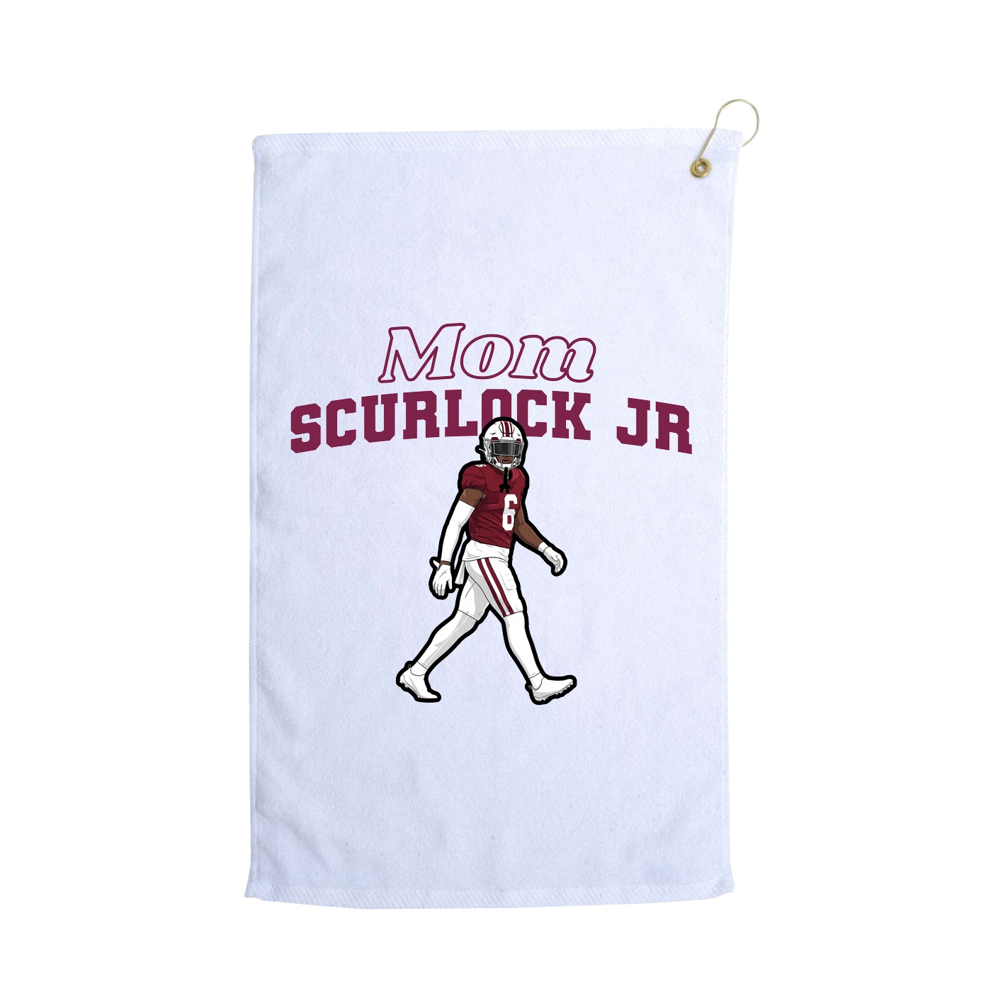 Golf Towel — Mothers Day Block in White