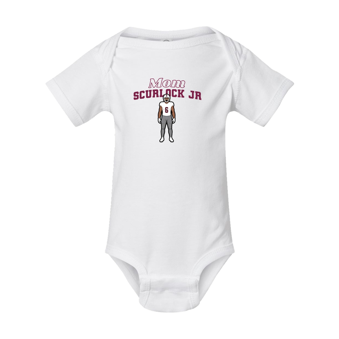 Baby Onesie — Mothers Day Block in White