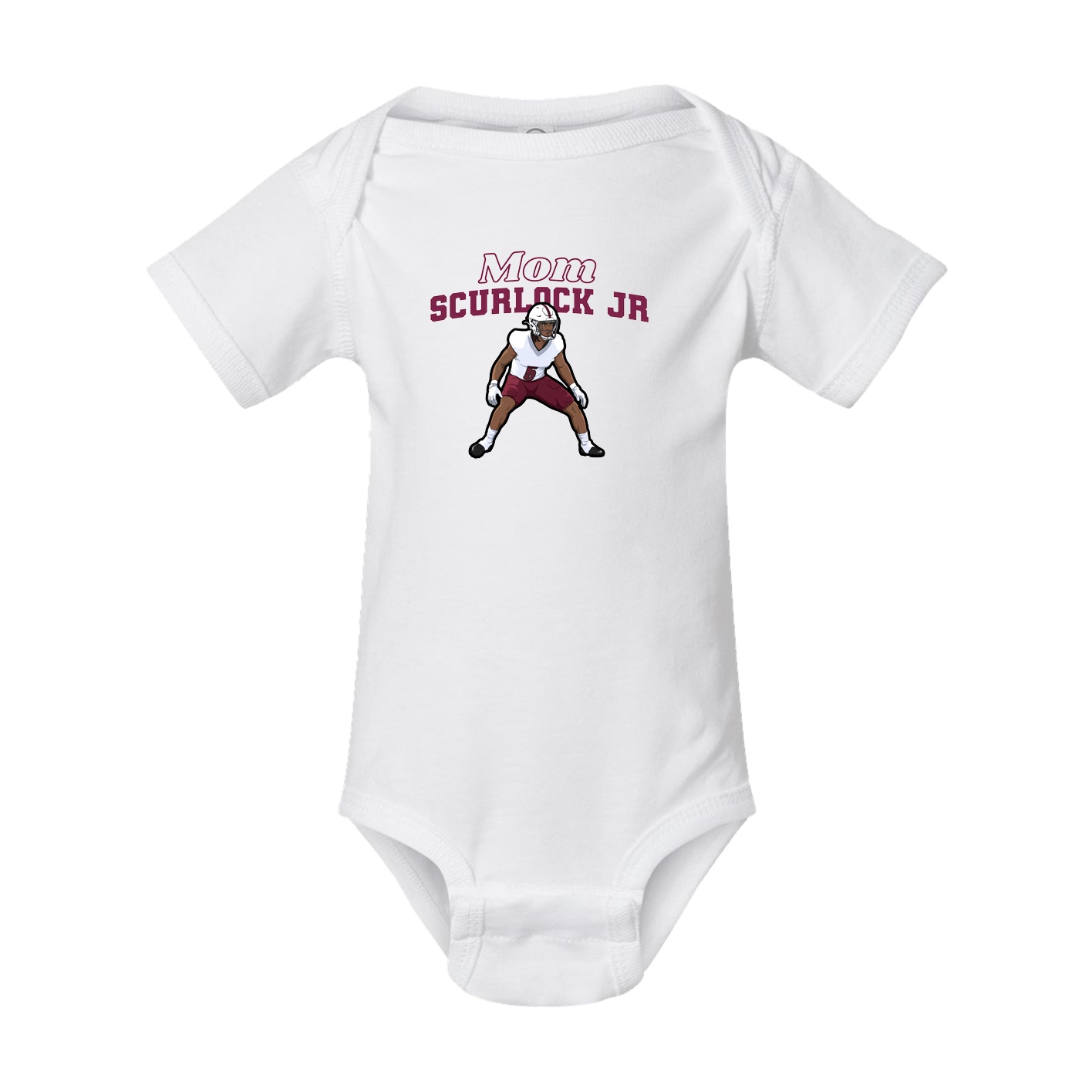 Baby Onesie — Mothers Day Block in White