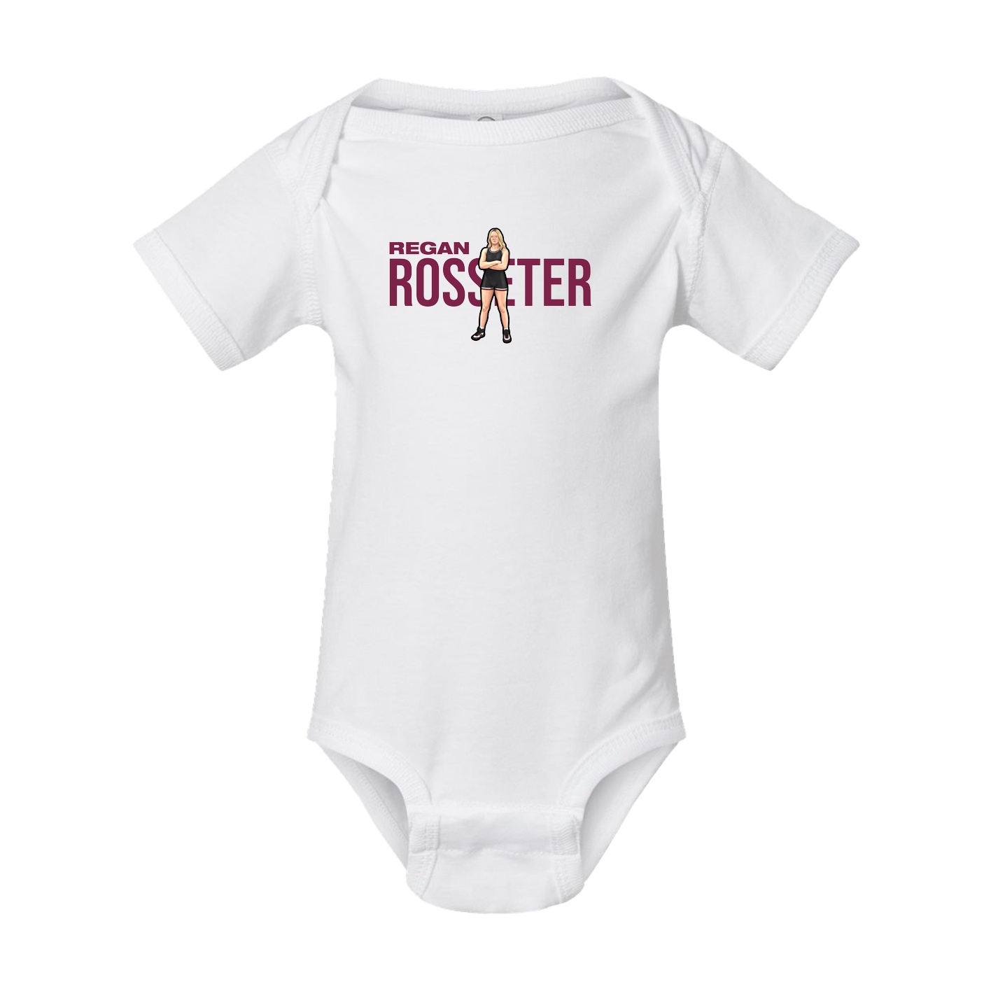 Baby Onesie — Player Name in White