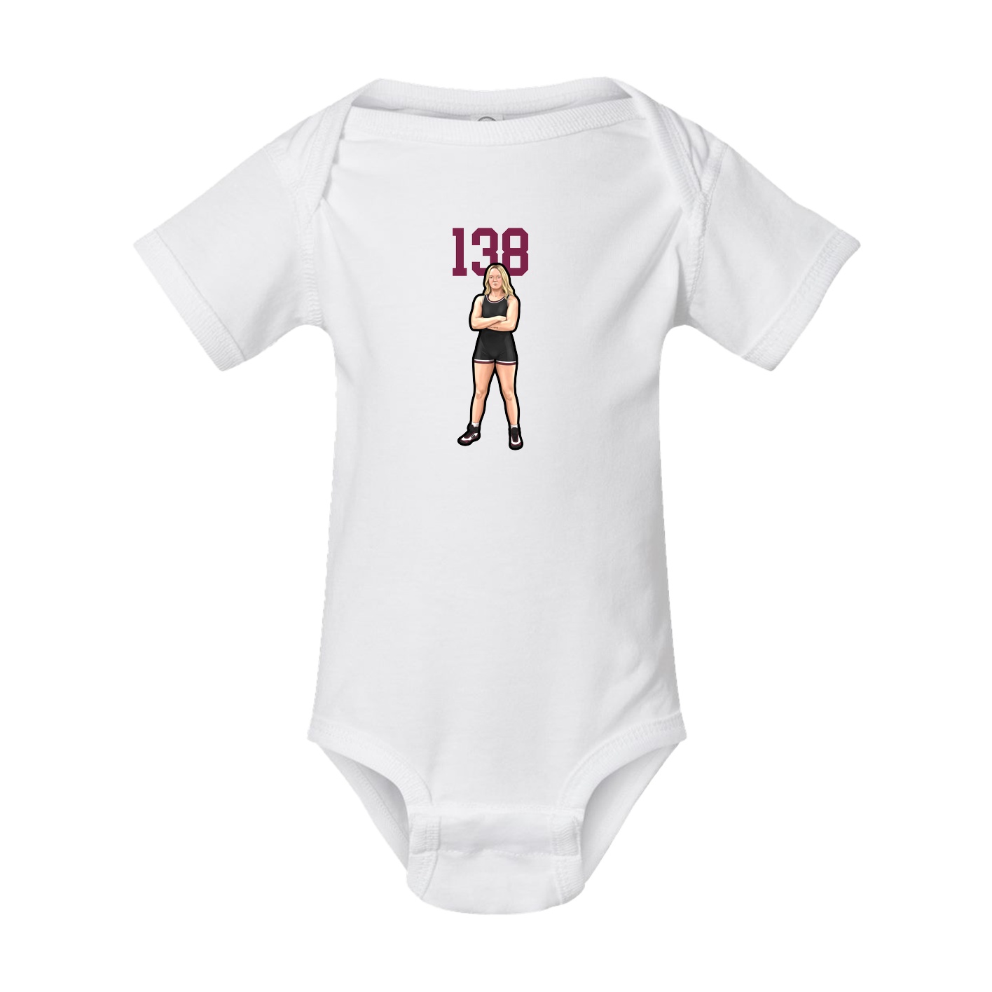 Baby Onesie — Number Top in White