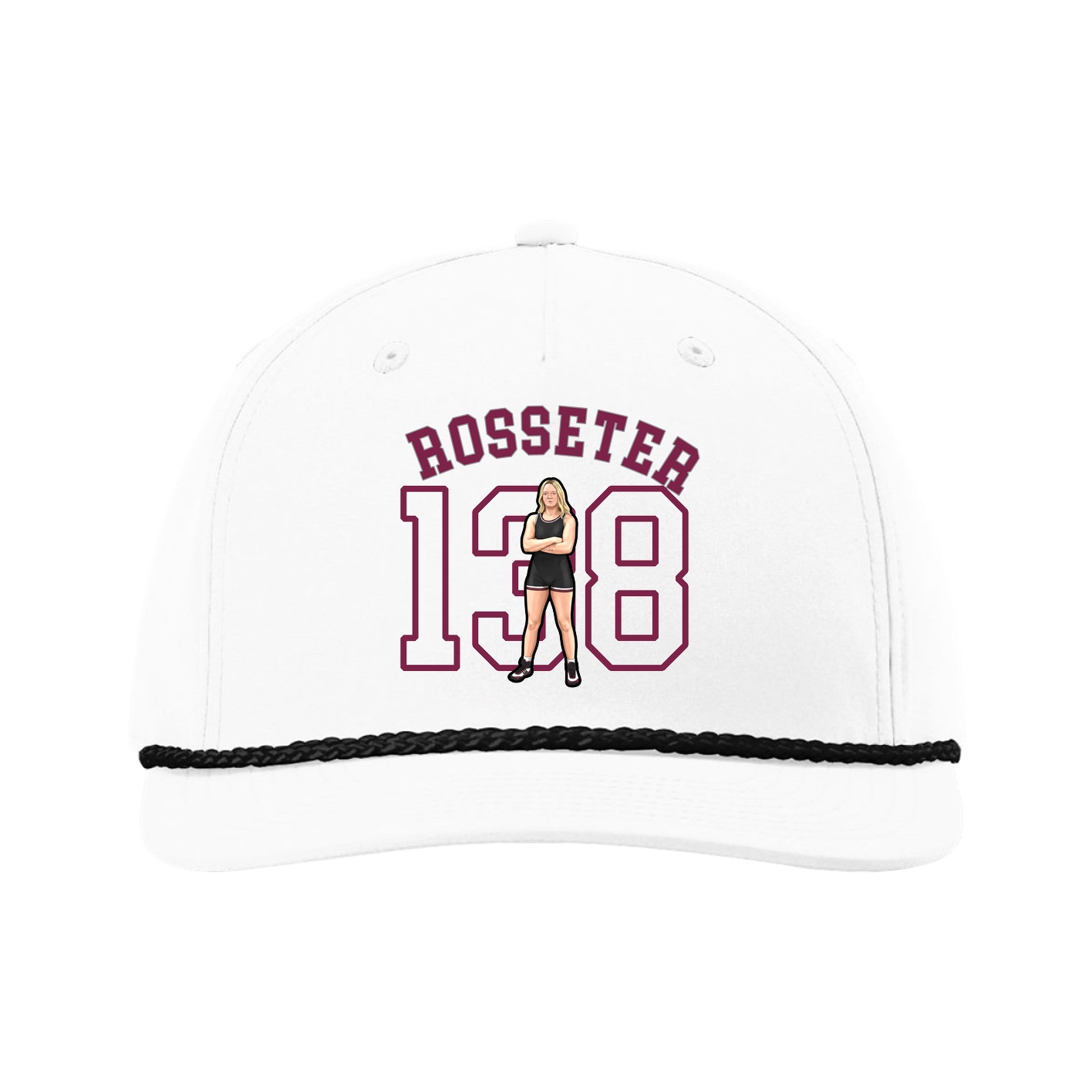 Five-Panel Classic Rope Cap — Shirsey Arch in White