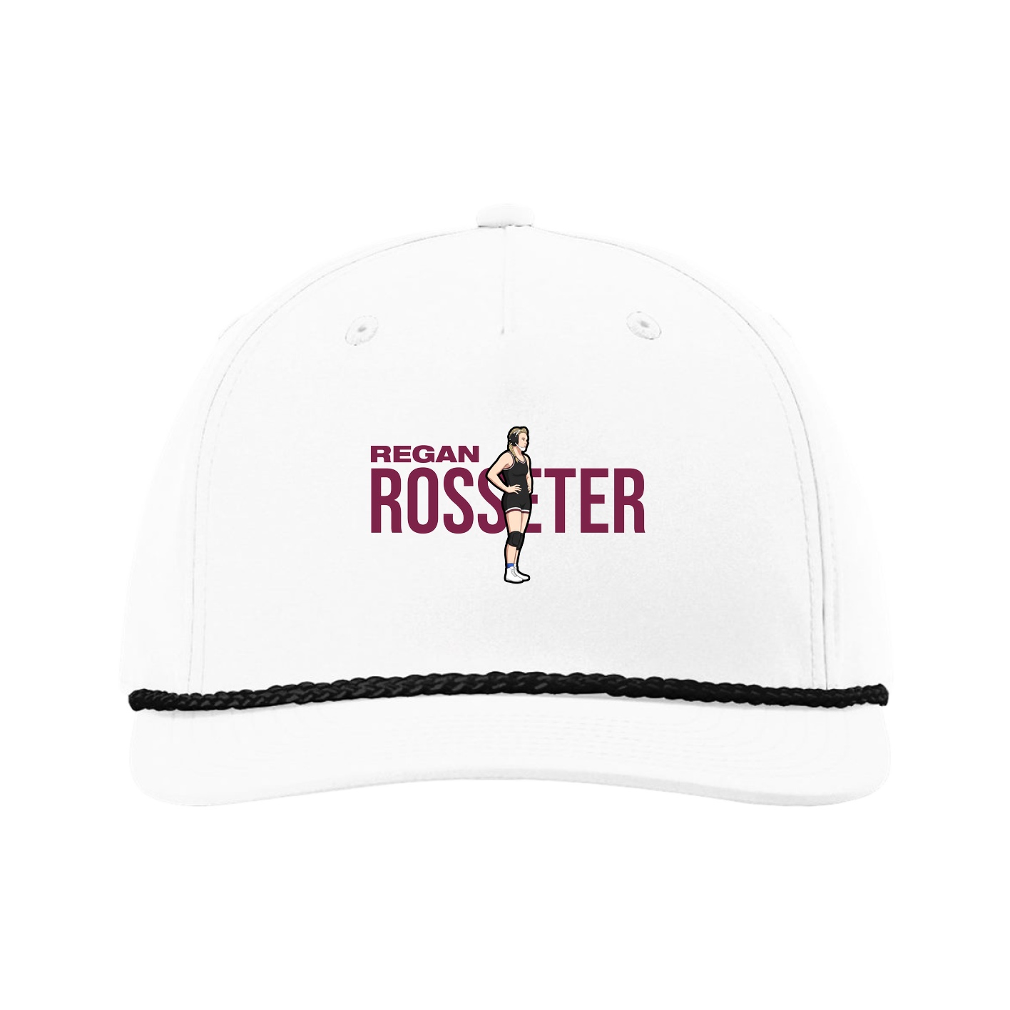 Five-Panel Classic Rope Cap — Player Name in White