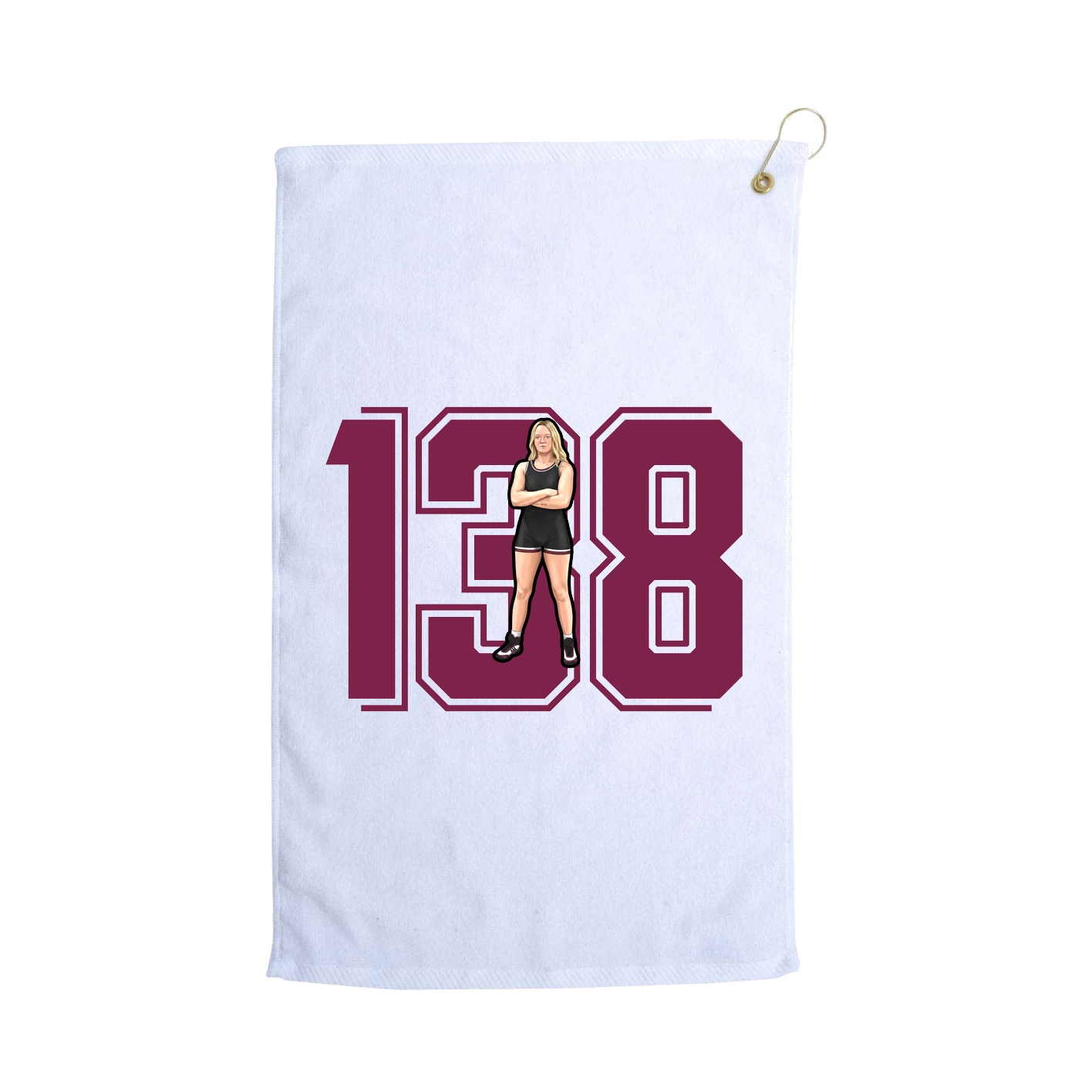Golf Towel — Number in White