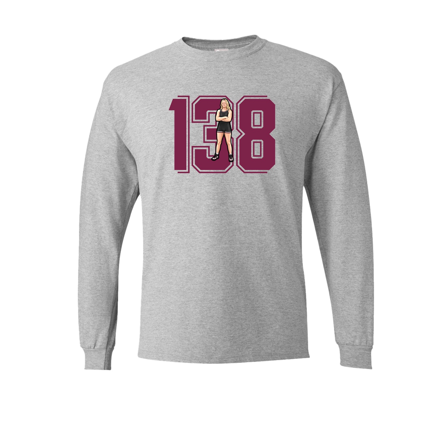 Long Sleeve Tee — Number in Grey