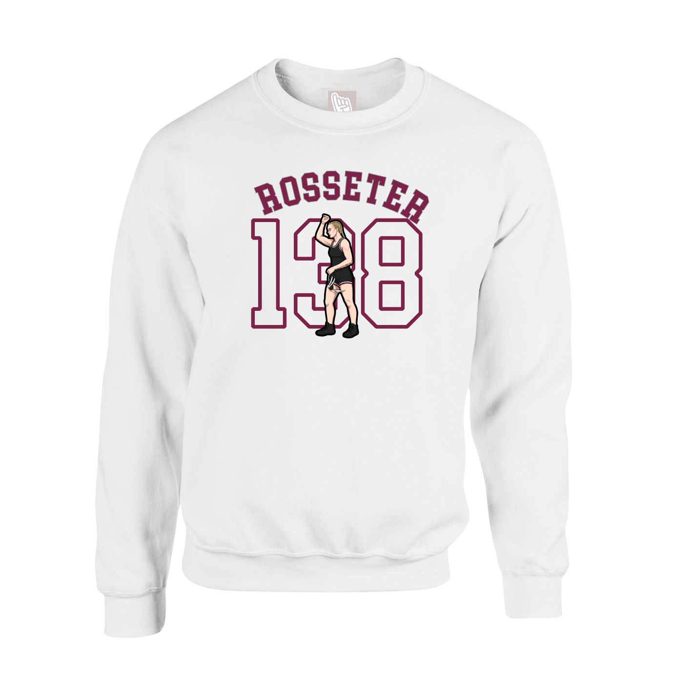 Fleece Crew — Shirsey Arch in White