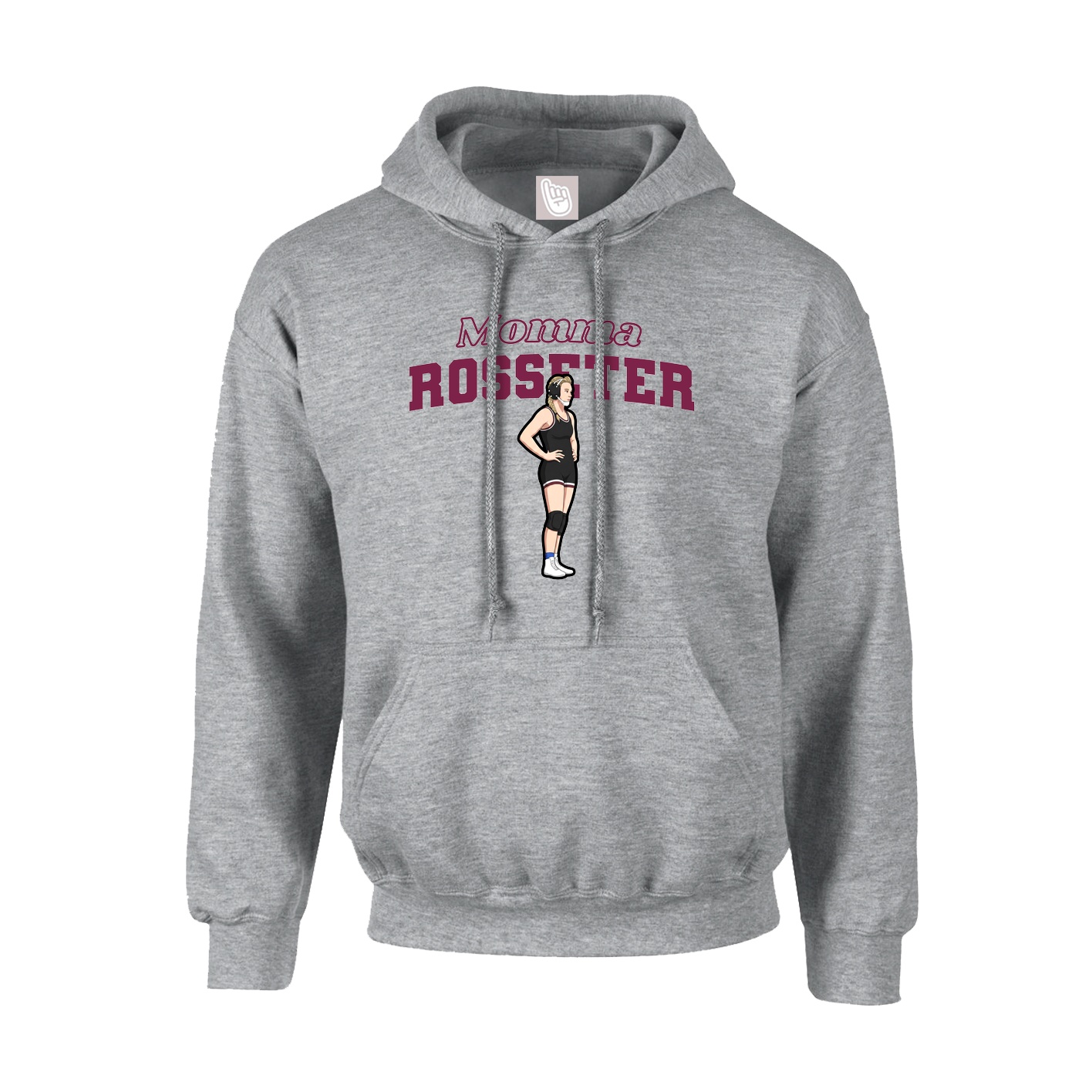 Youth Hoodie — Mothers Day Block in Grey