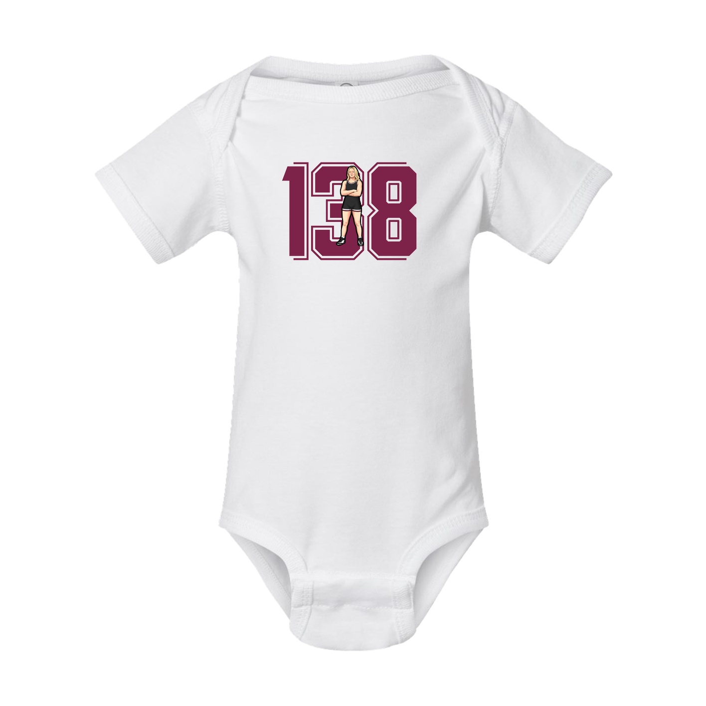 Baby Onesie — Number in White