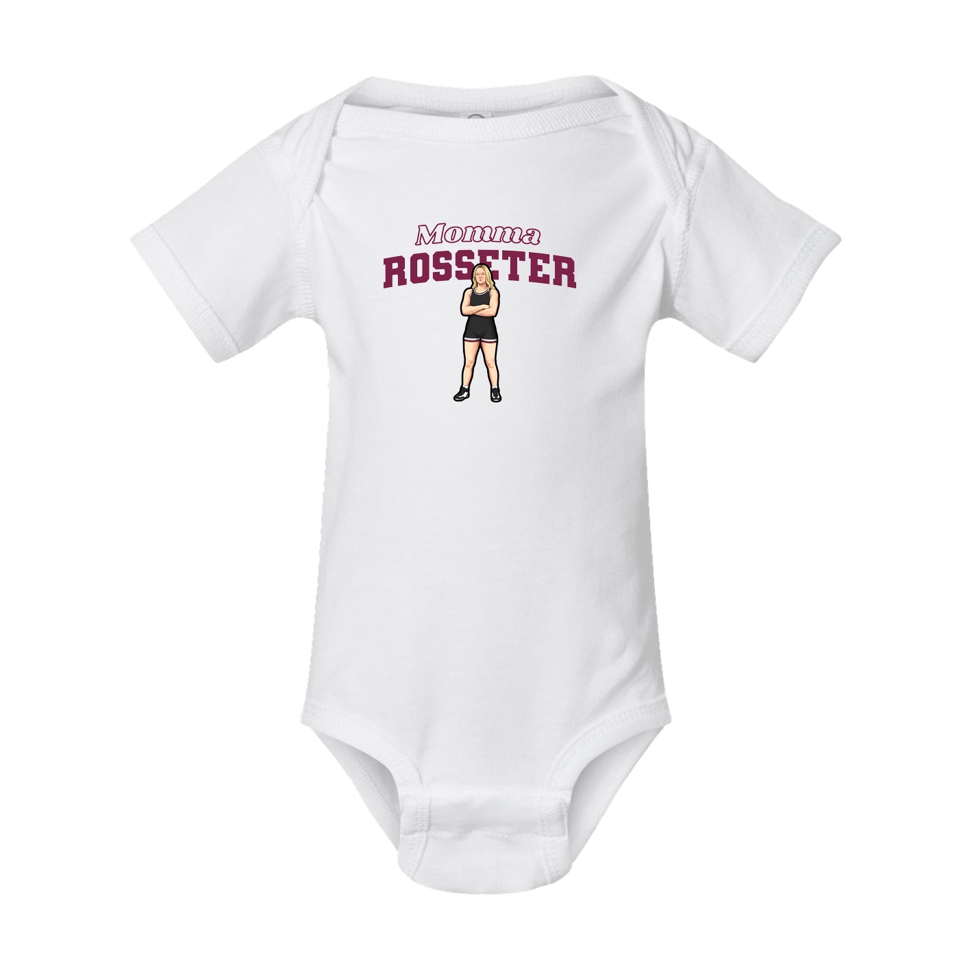 Baby Onesie — Mothers Day Block in White