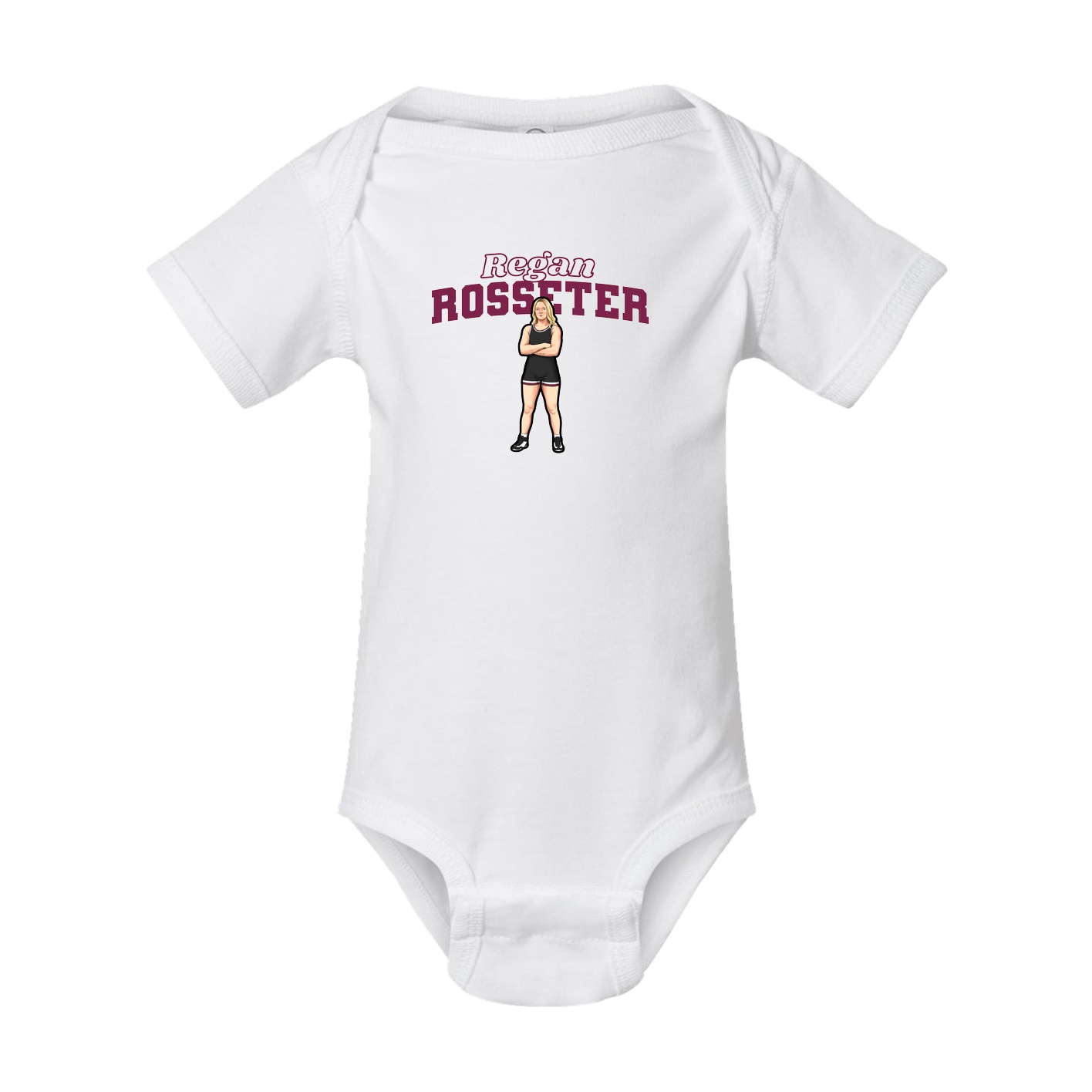 Baby Onesie — Name Arch in White