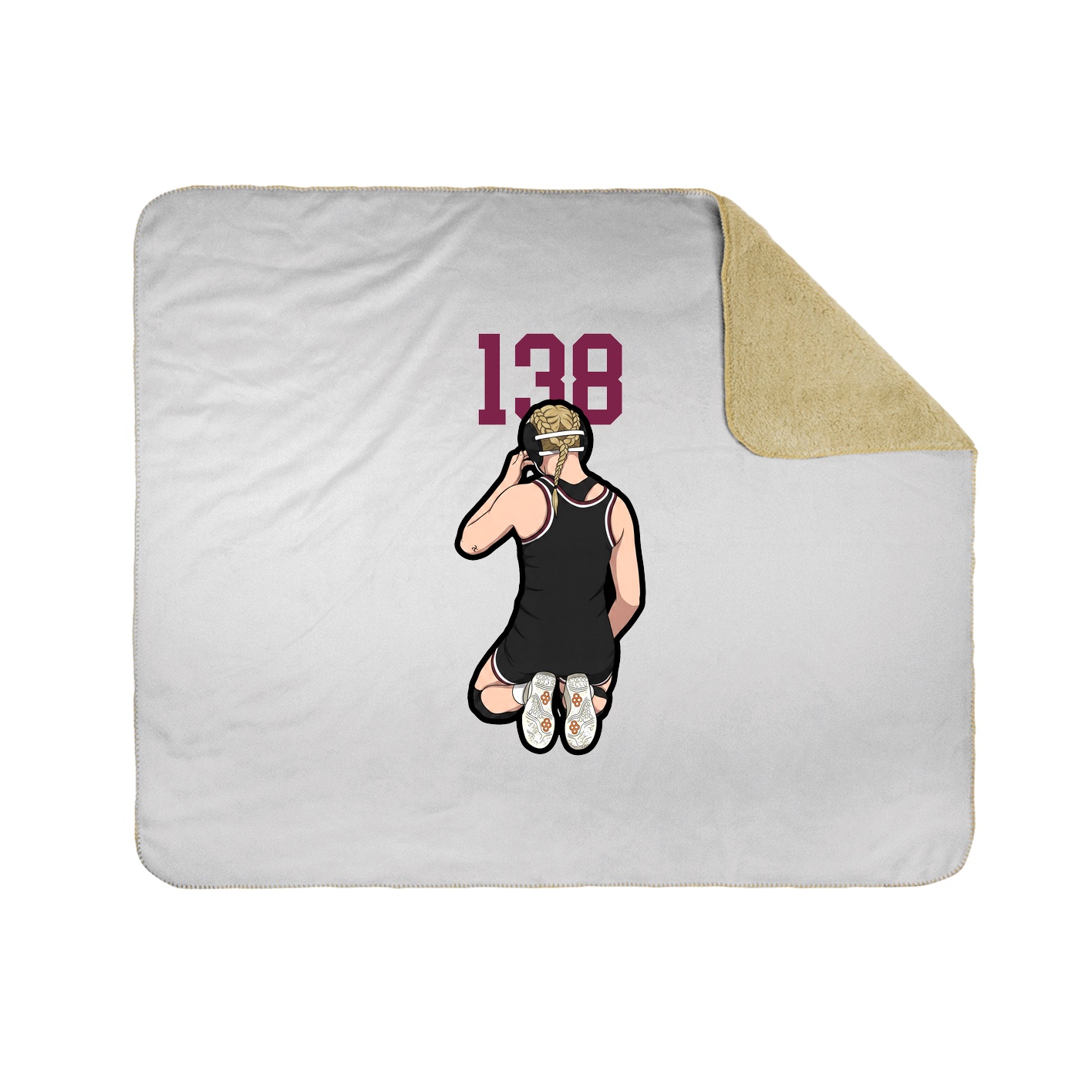 Throw Blanket — Number Top in White
