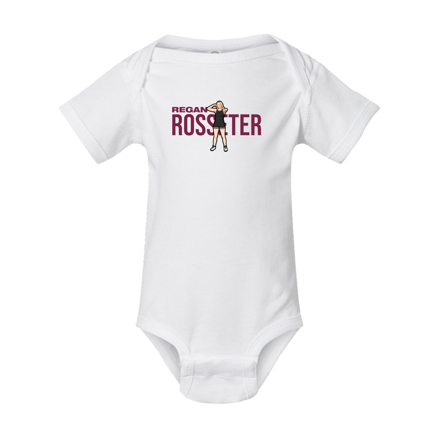 Baby Onesie — Player Name in White