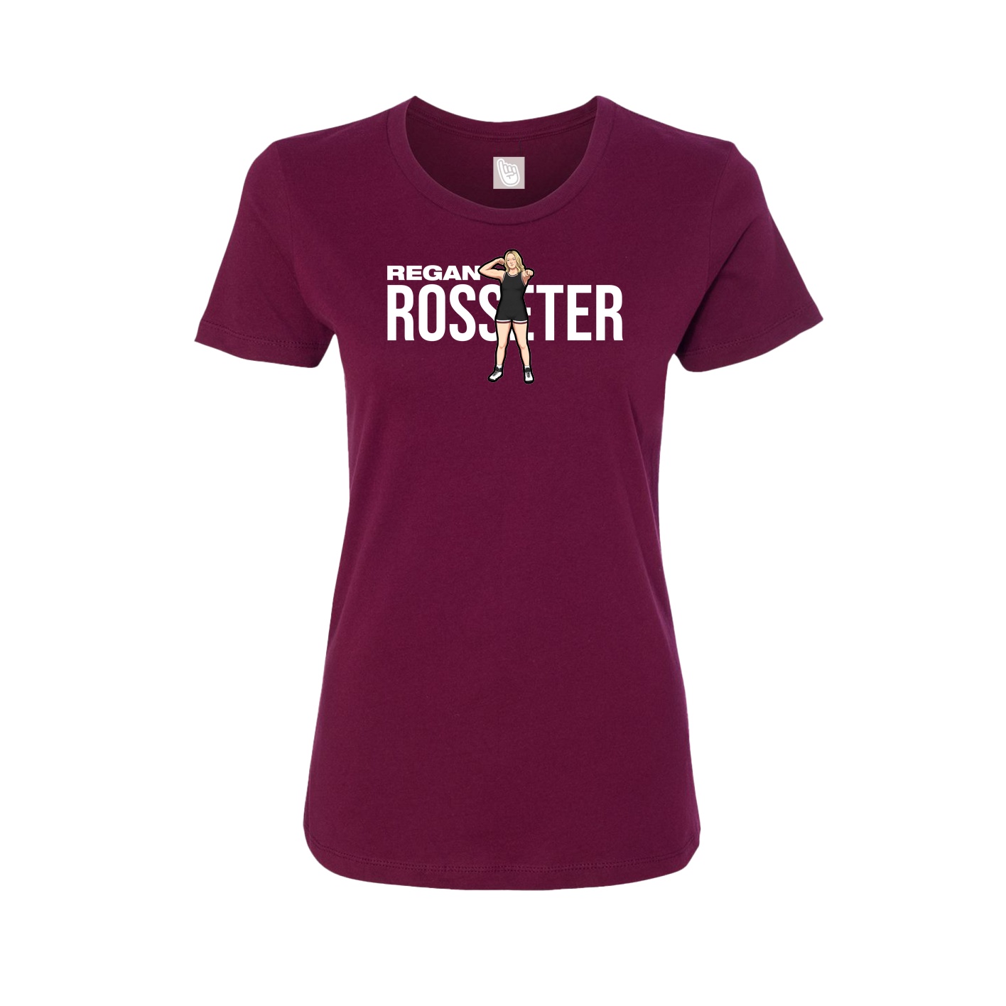Womens Tee — Player Name in Maroon