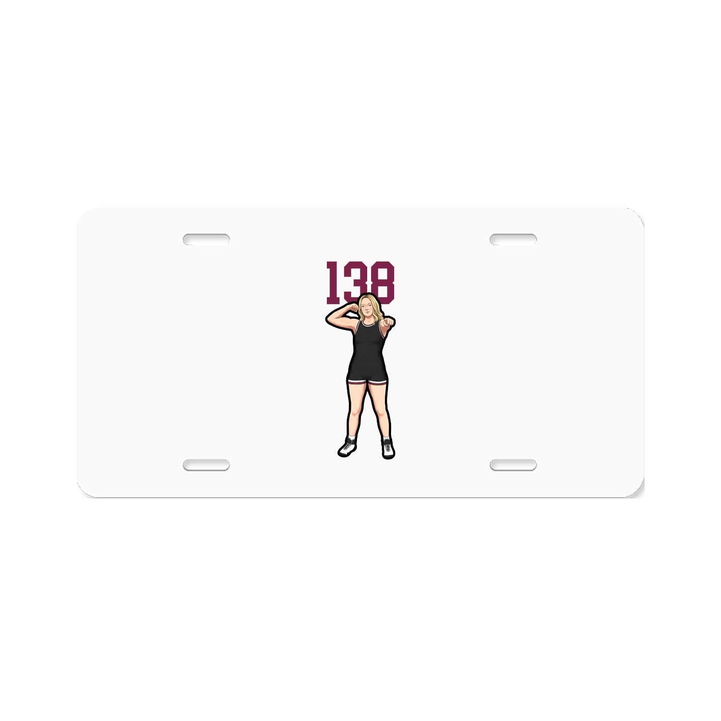 License Plate — Number Top in Classic