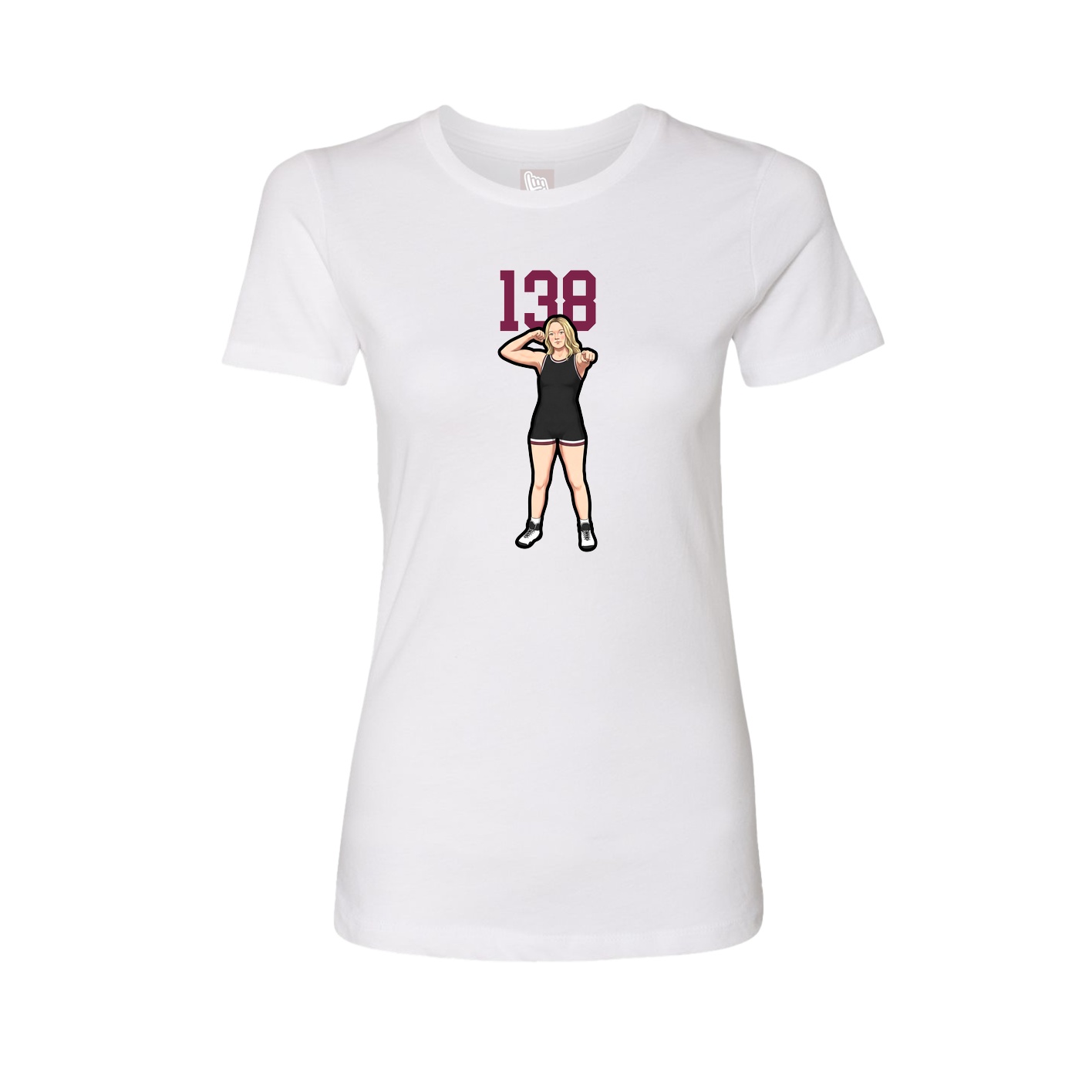 Womens Tee — Number Top in White