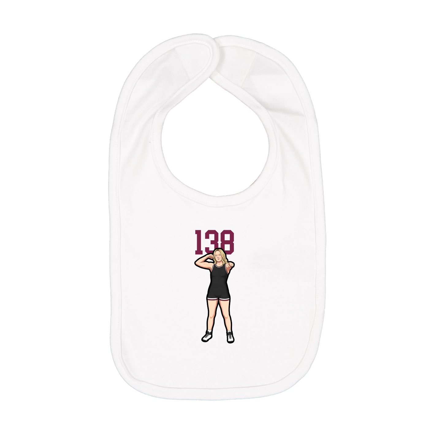 Infant Bib — Number Top in White