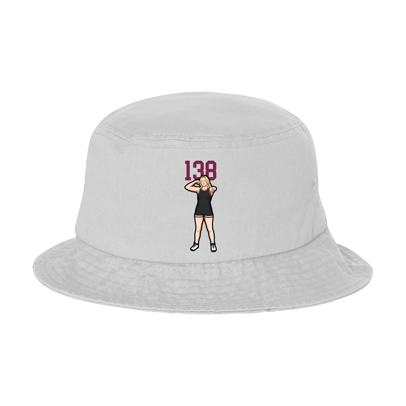 Bucket Cap — Number Top in White