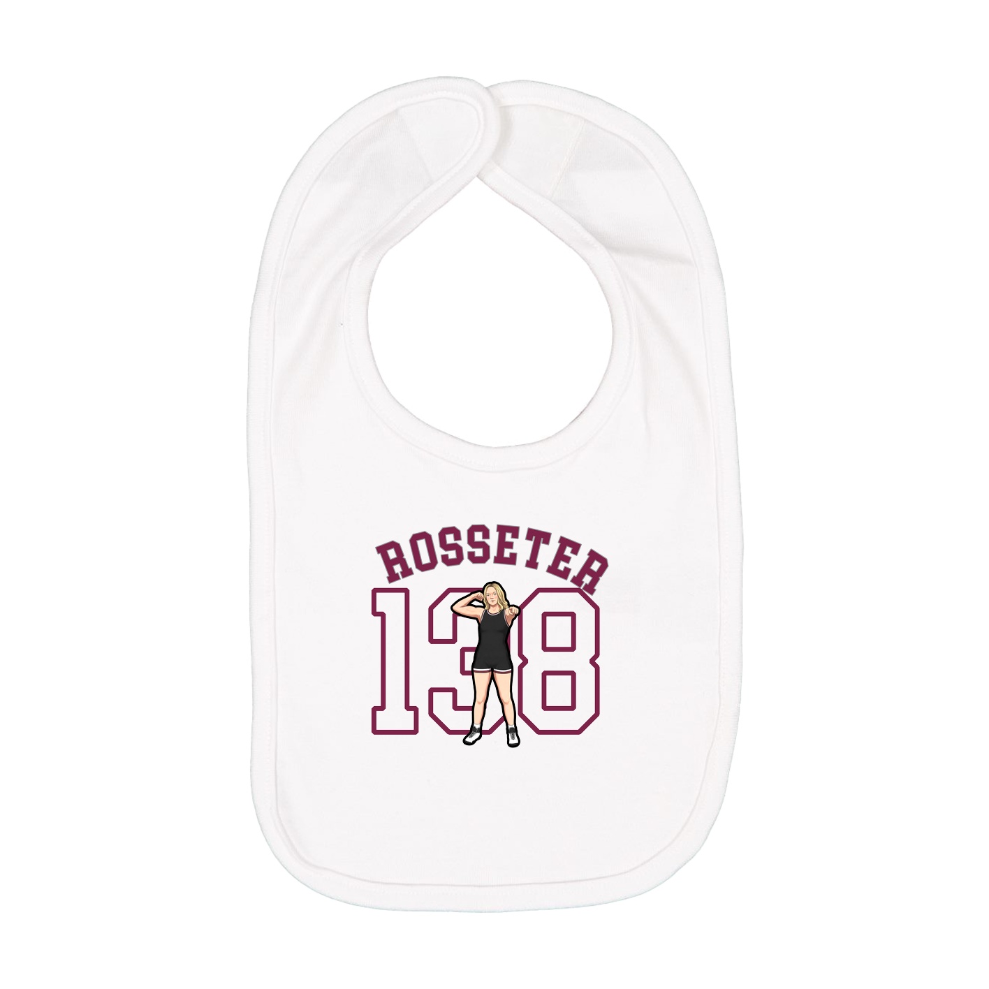 Infant Bib — Shirsey Arch in White