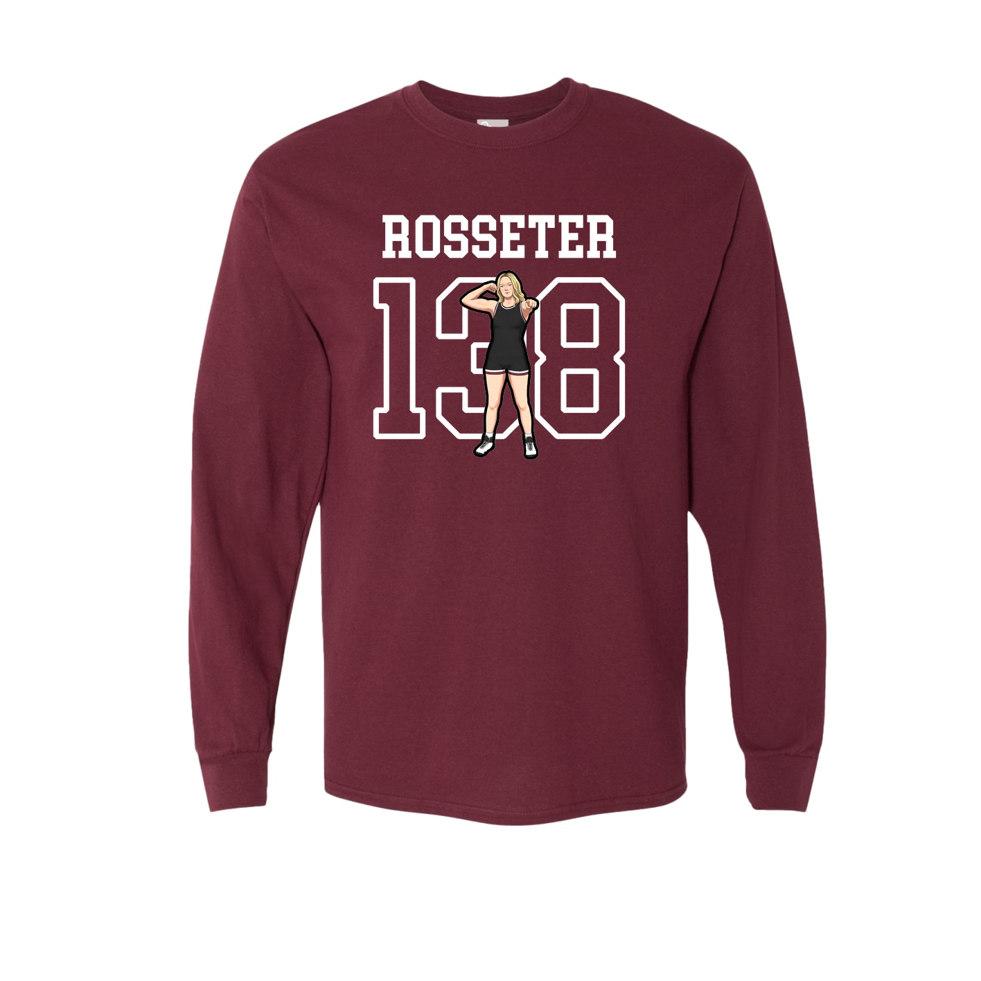 Long Sleeve Tee — Shirsey in Maroon