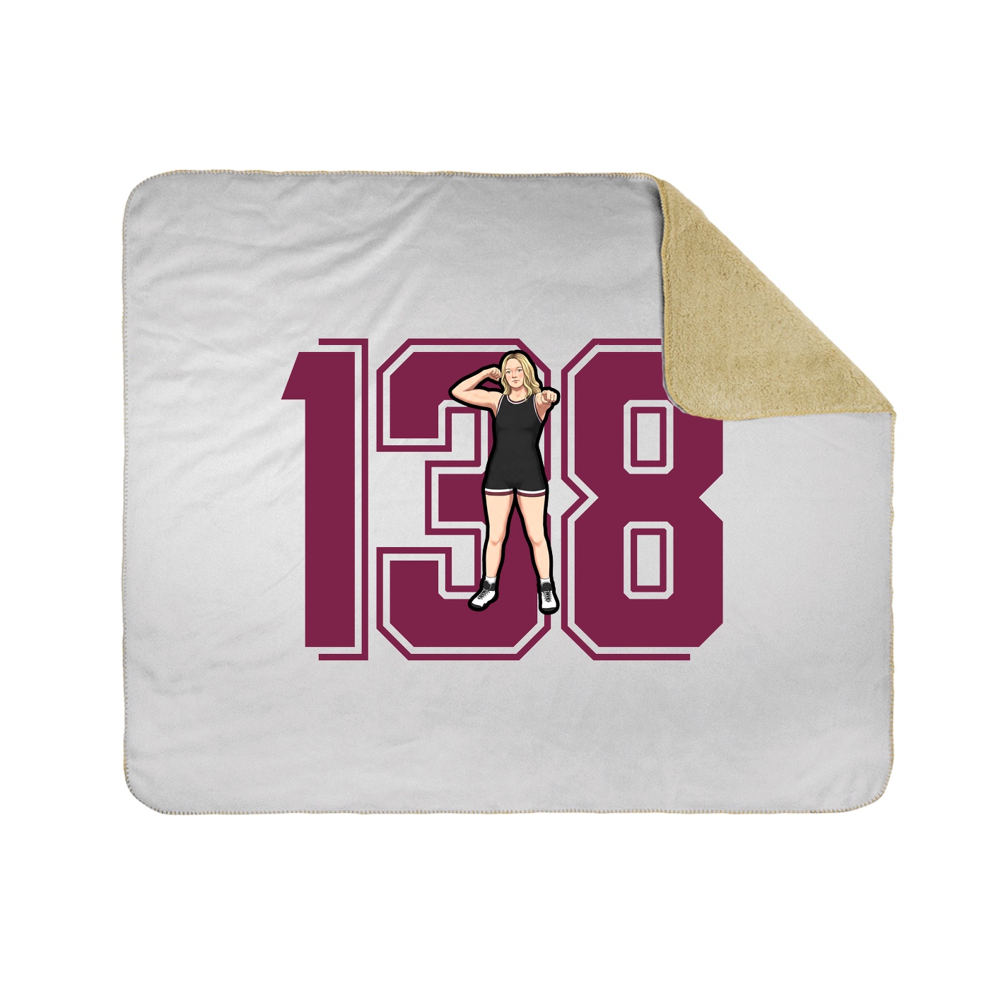 Throw Blanket — Number in White