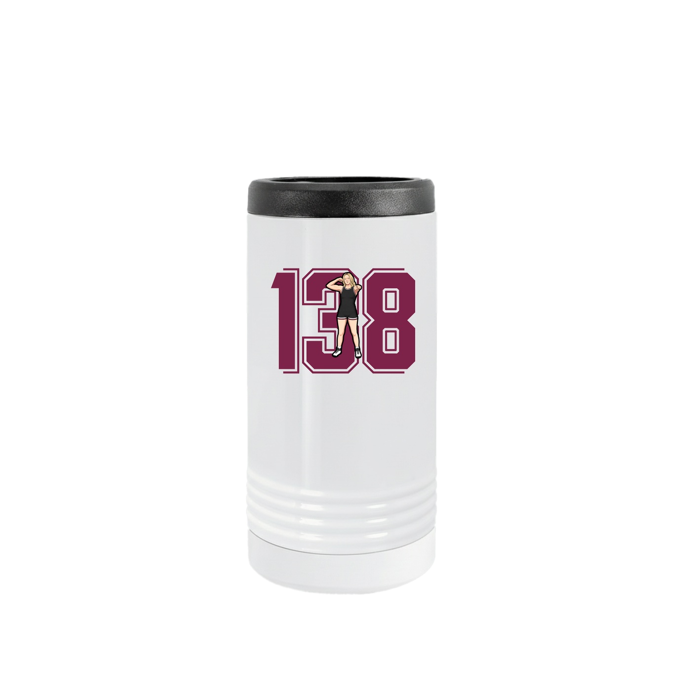 Slim Beverage Holder — Number in White